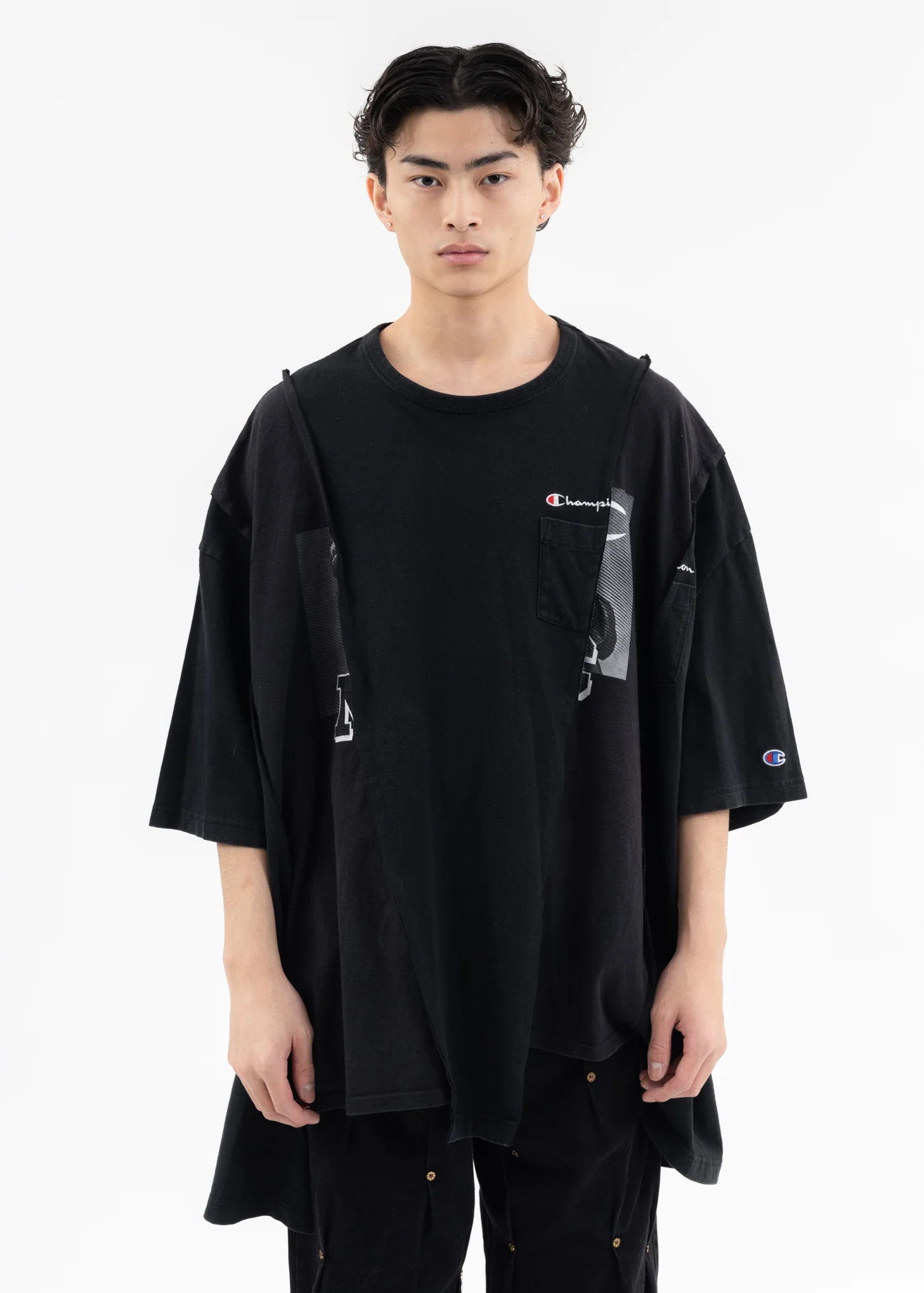 Black Wide Champ Tee -Style F