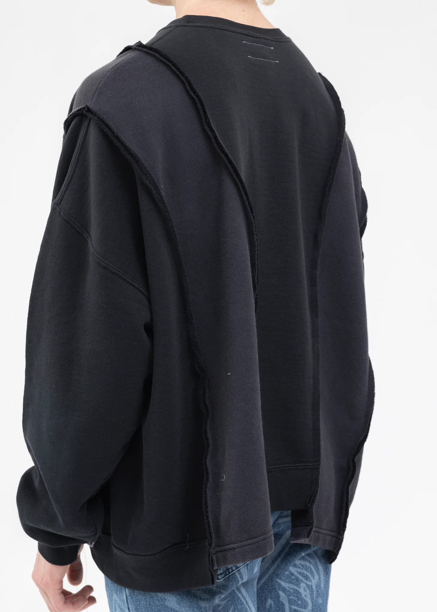Black Wide College Sweat -Style 2 - Image 2