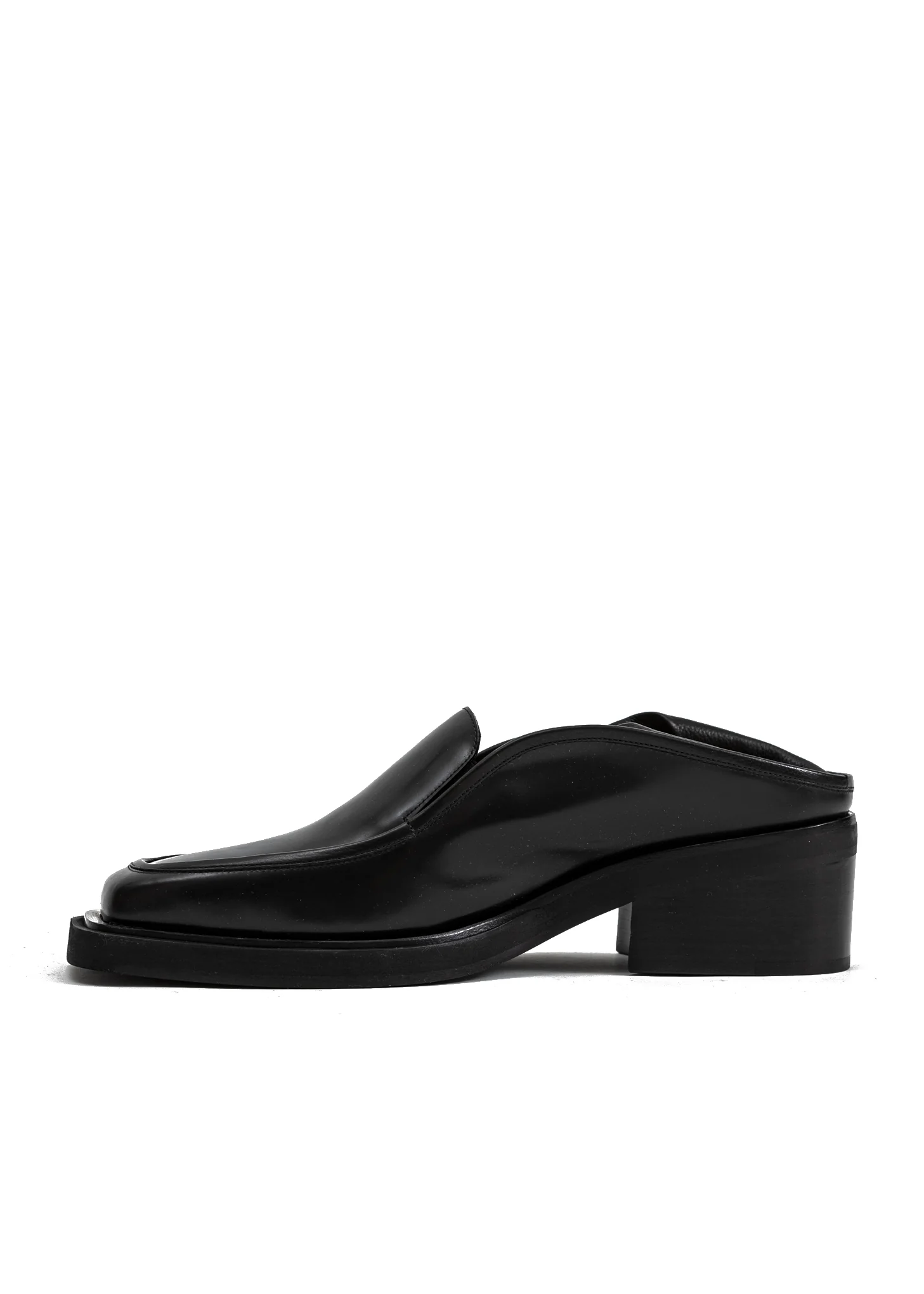 Black Wide Platform Loafers - Image 3