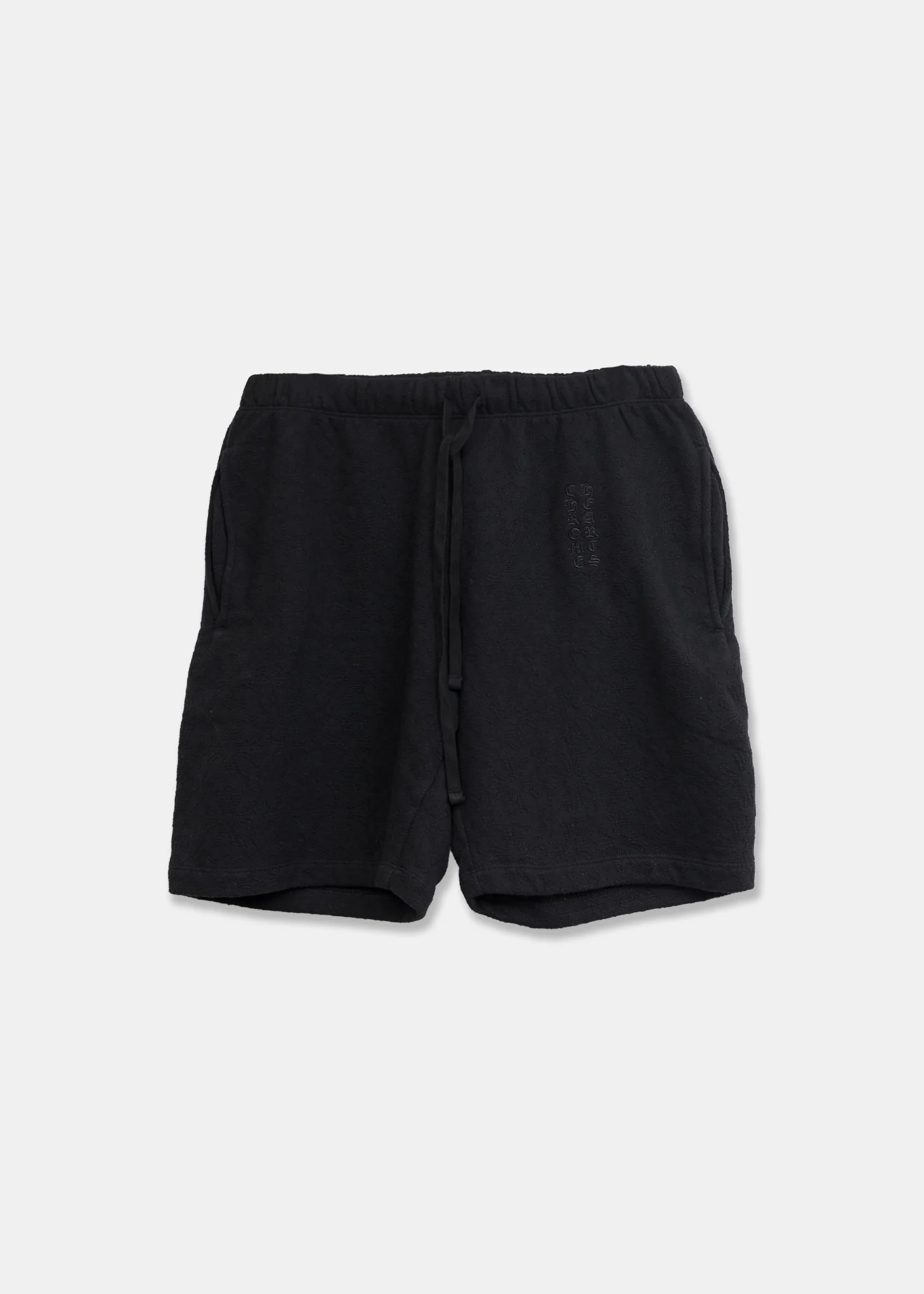 Black Black Printed Sweatshorts