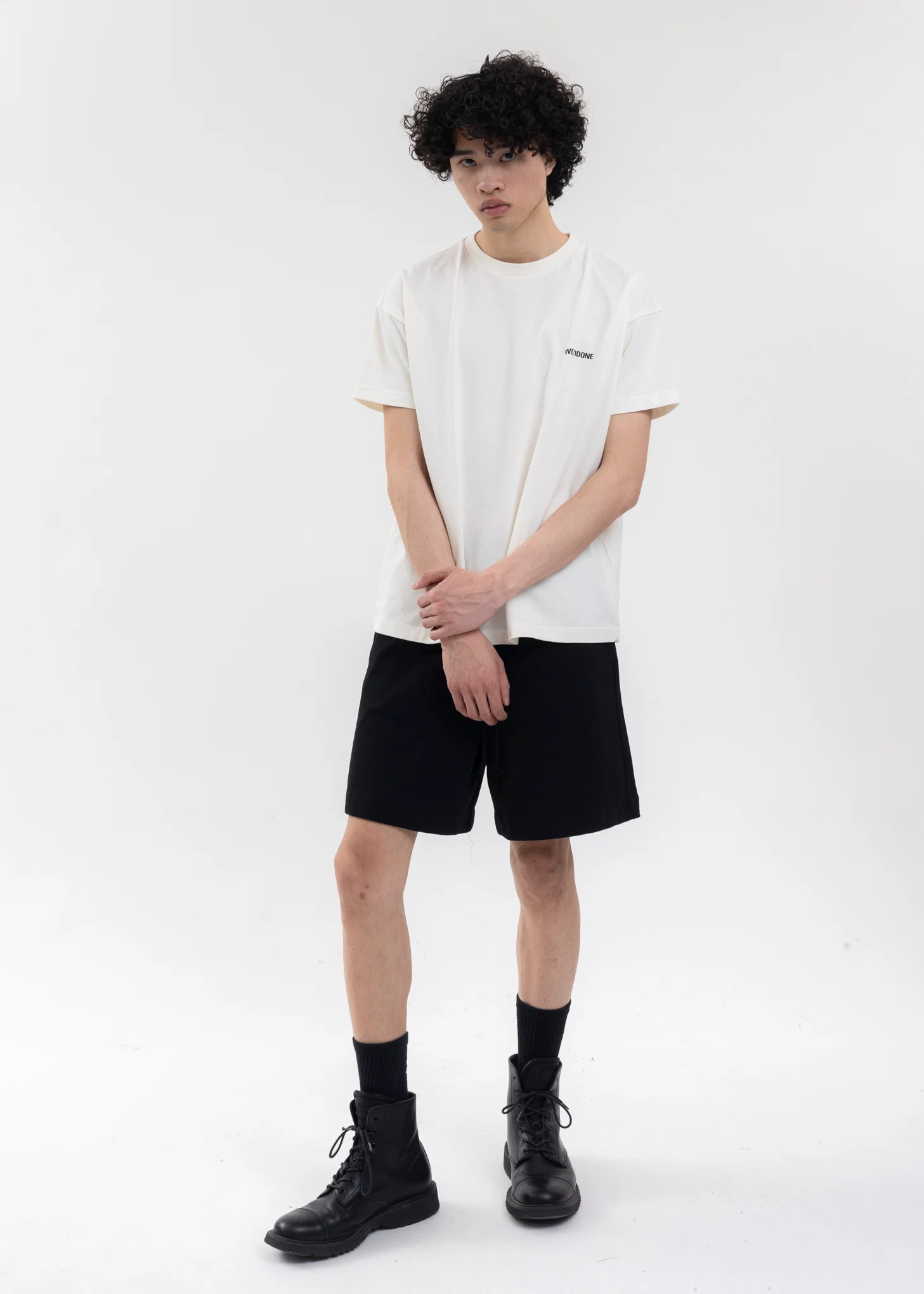 BLACK BANDED SHORTS - Image 6