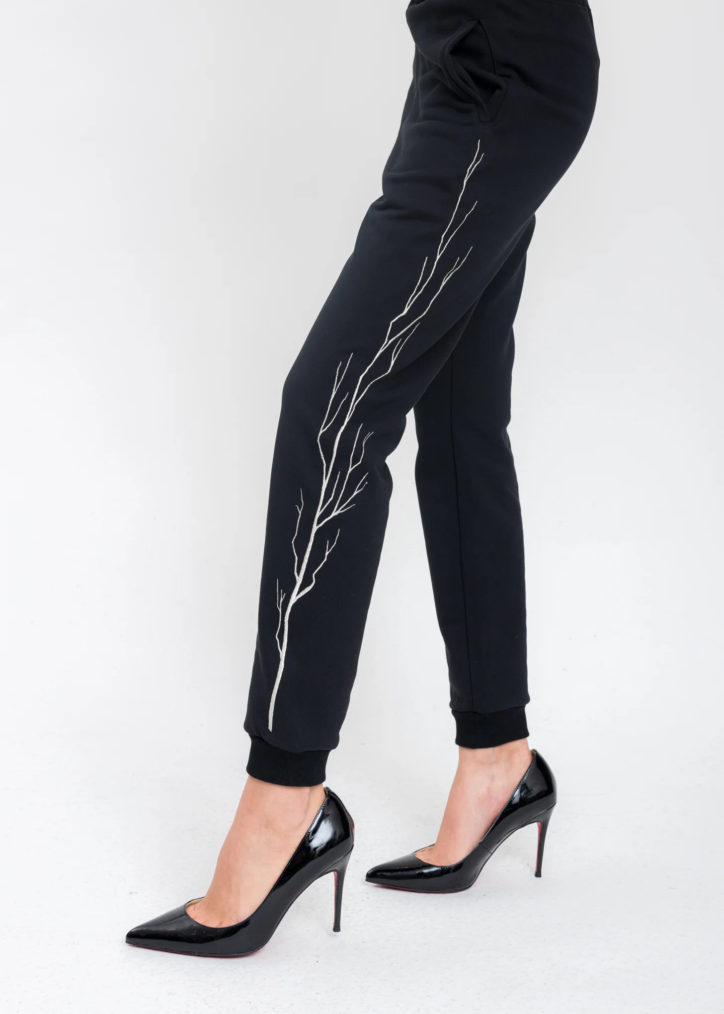 Black Wood Sweatpants - Image 2