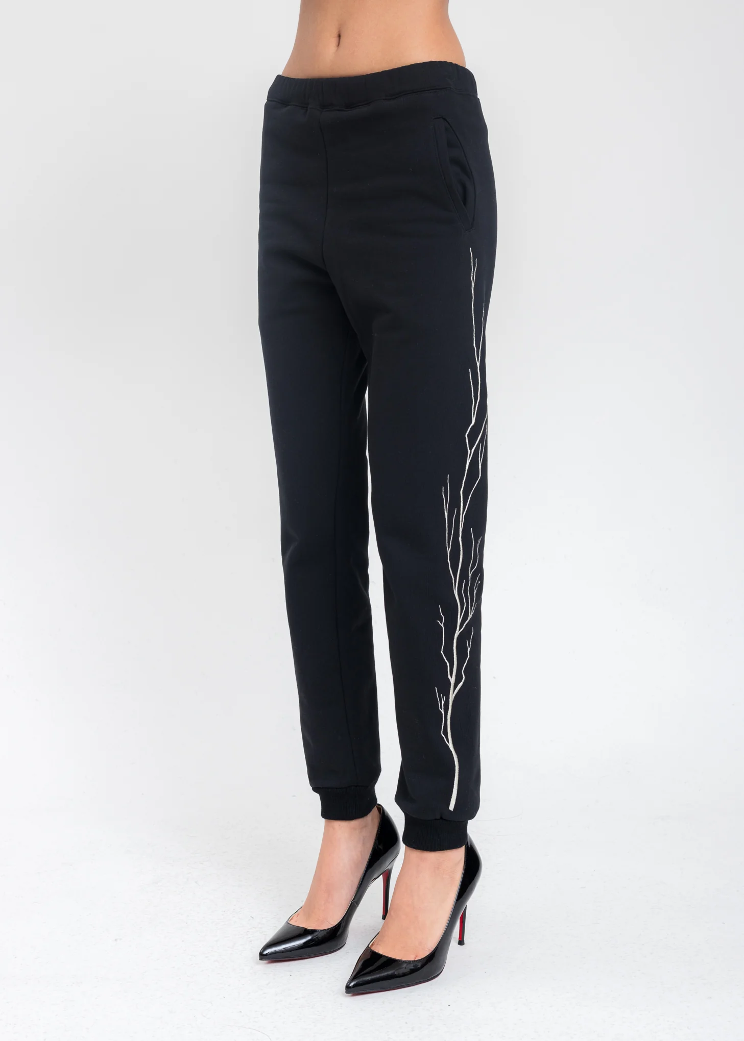 Black Wood Sweatpants - Image 3
