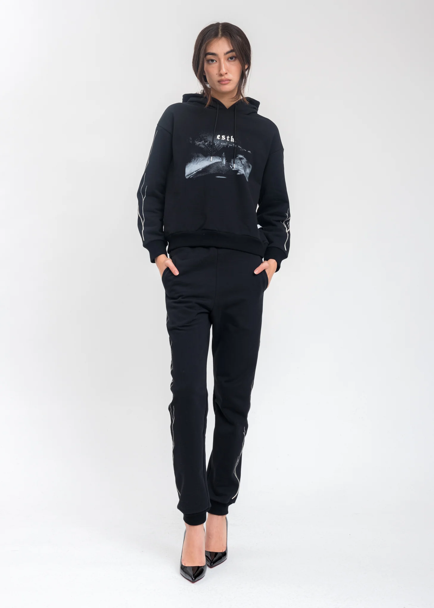 Black Wood Sweatpants - Image 5