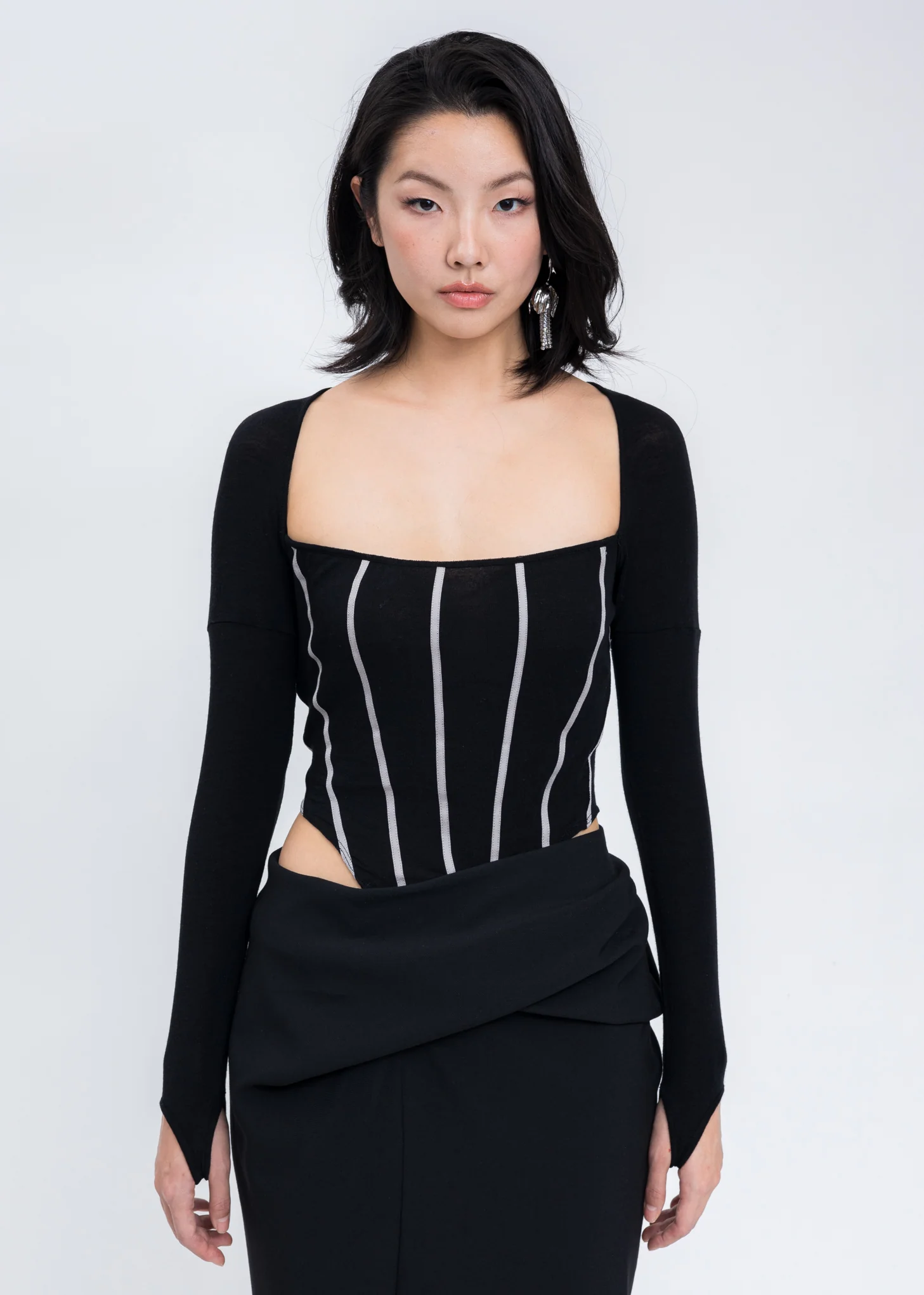 Black Wool Bodysuit