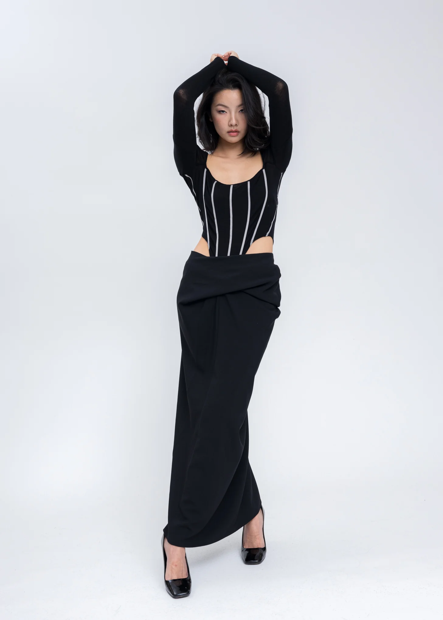 Black Wool Bodysuit - Image 6