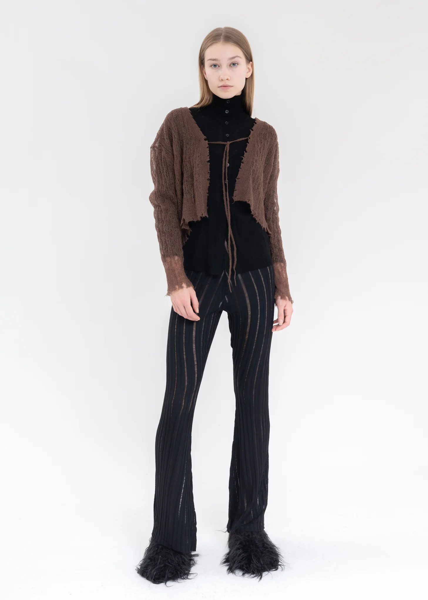Black Wool Cardigan - Image 6