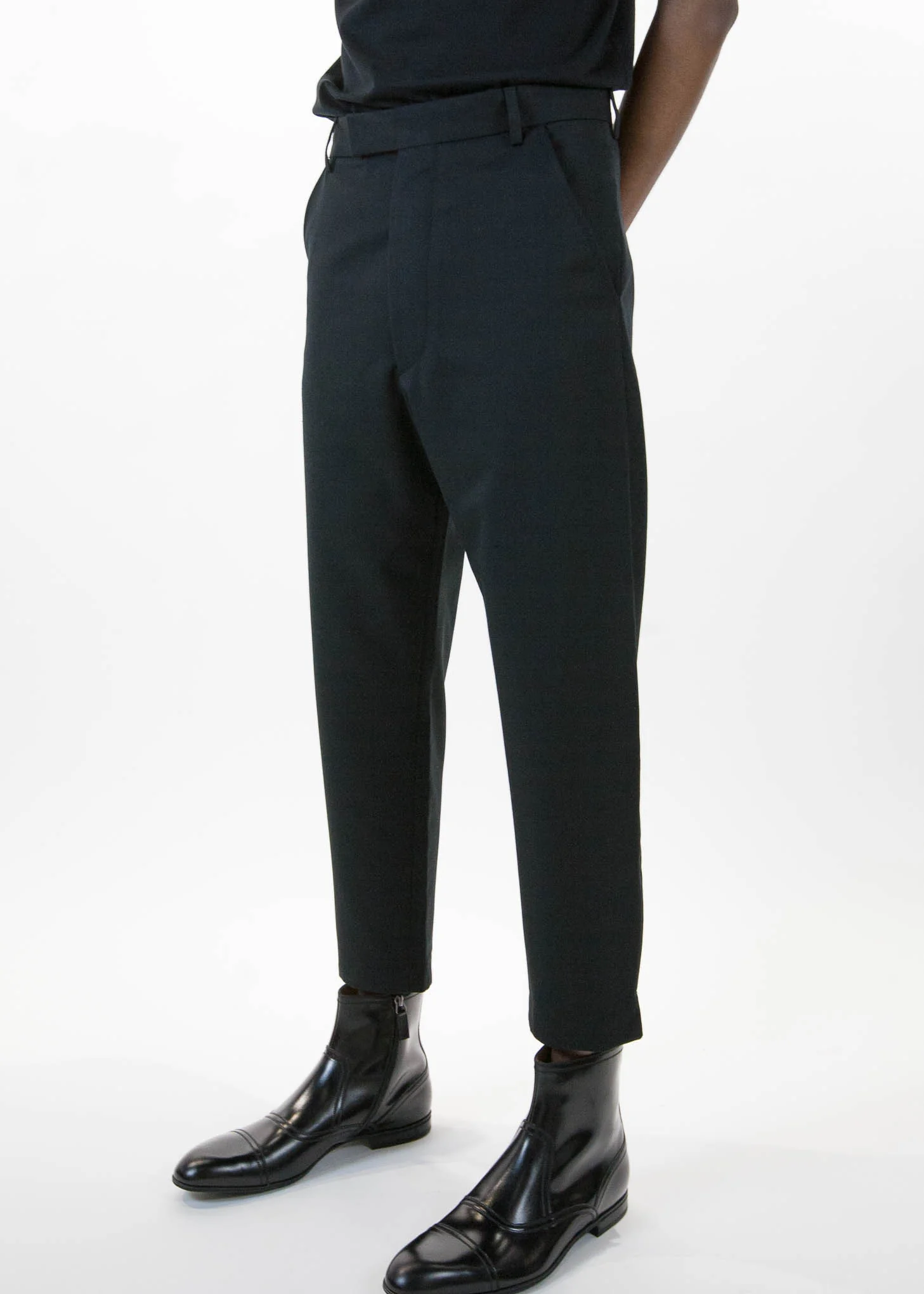 Black Wool Marlboro Trouser - Image 2