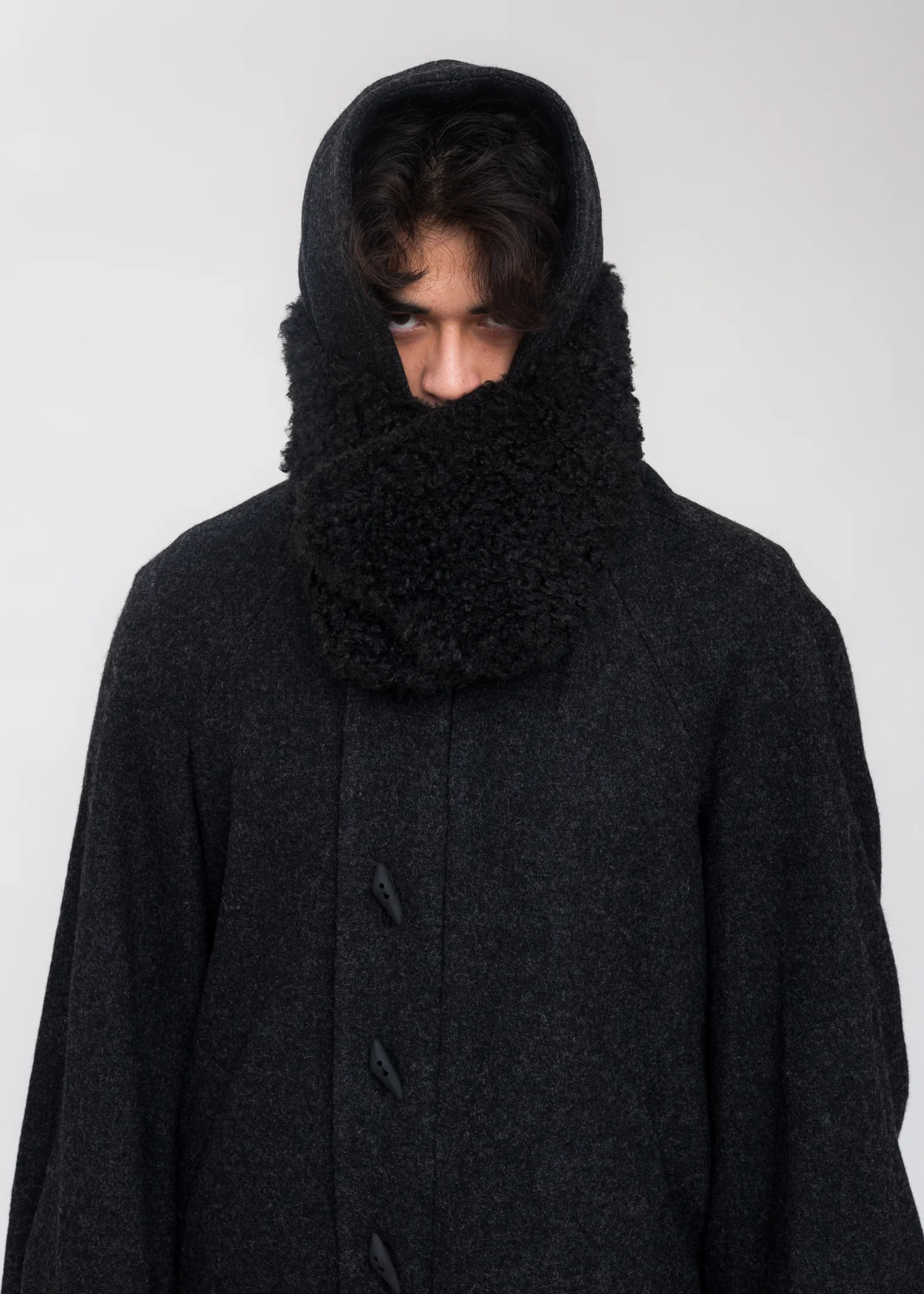 Black Wool Oversized Jumper - Image 2