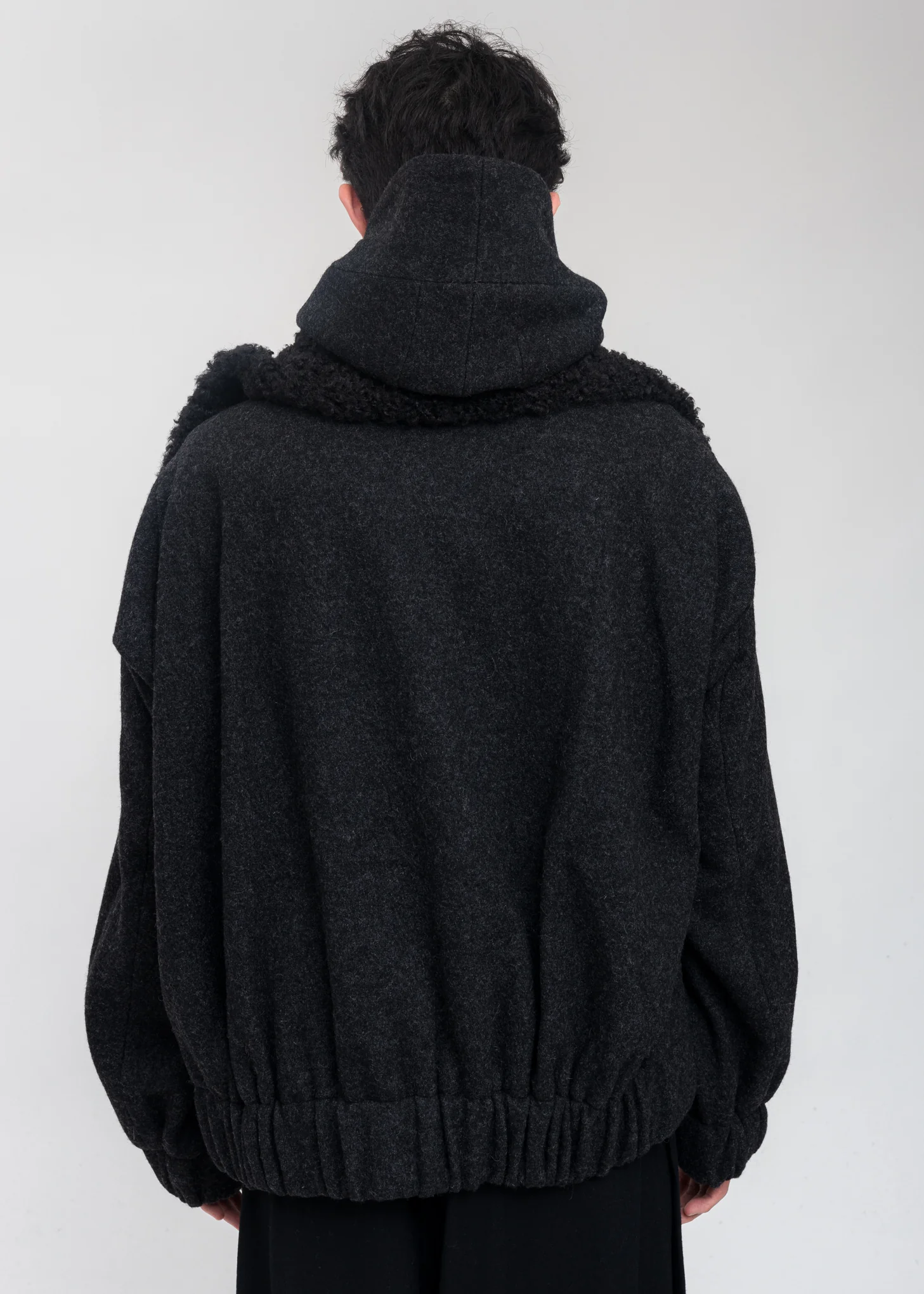 Black Wool Oversized Jumper - Image 4