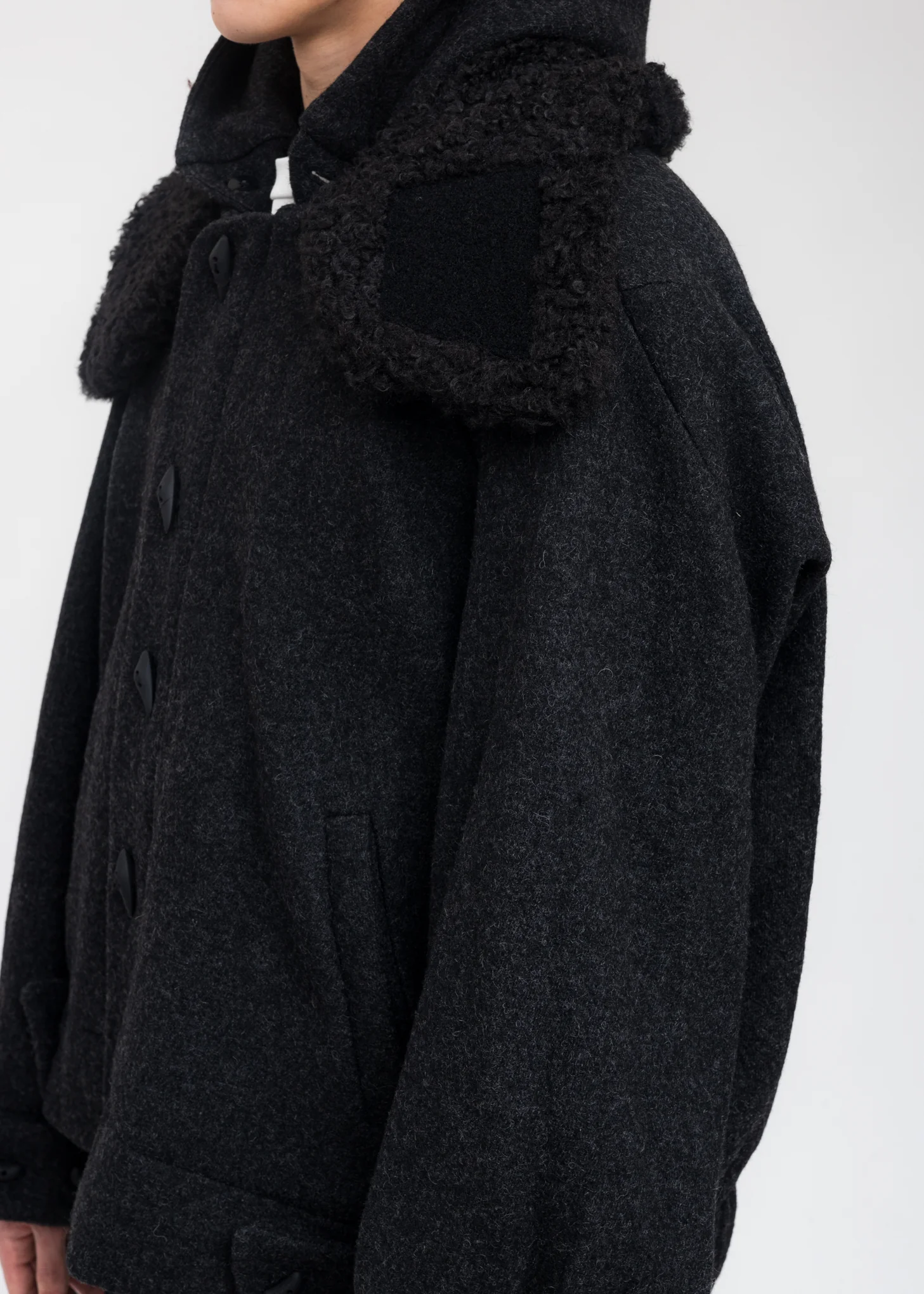 Black Wool Oversized Jumper - Image 5