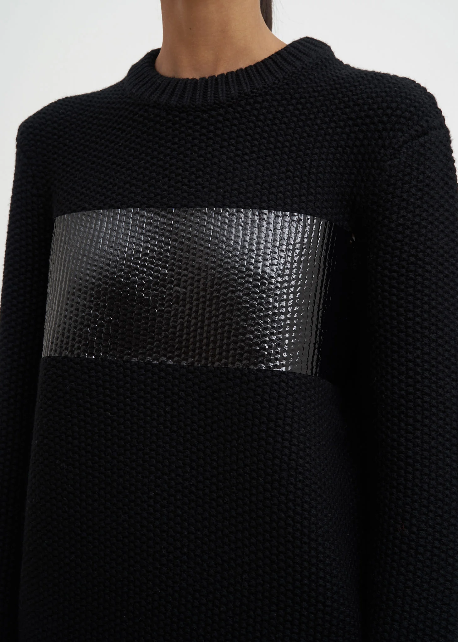 Black Wool PR Crewneck - Image 2