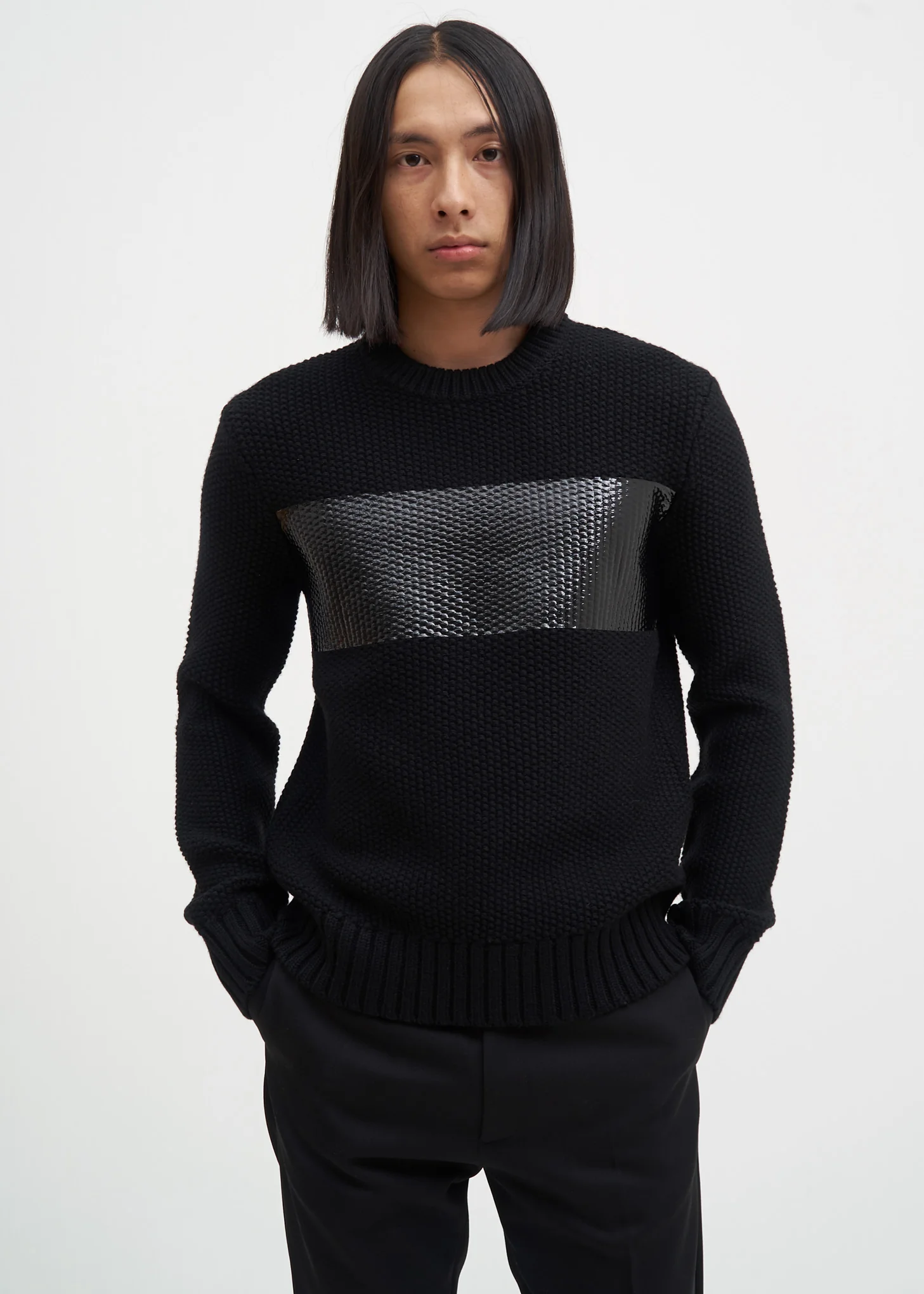 Black Wool PR Crewneck