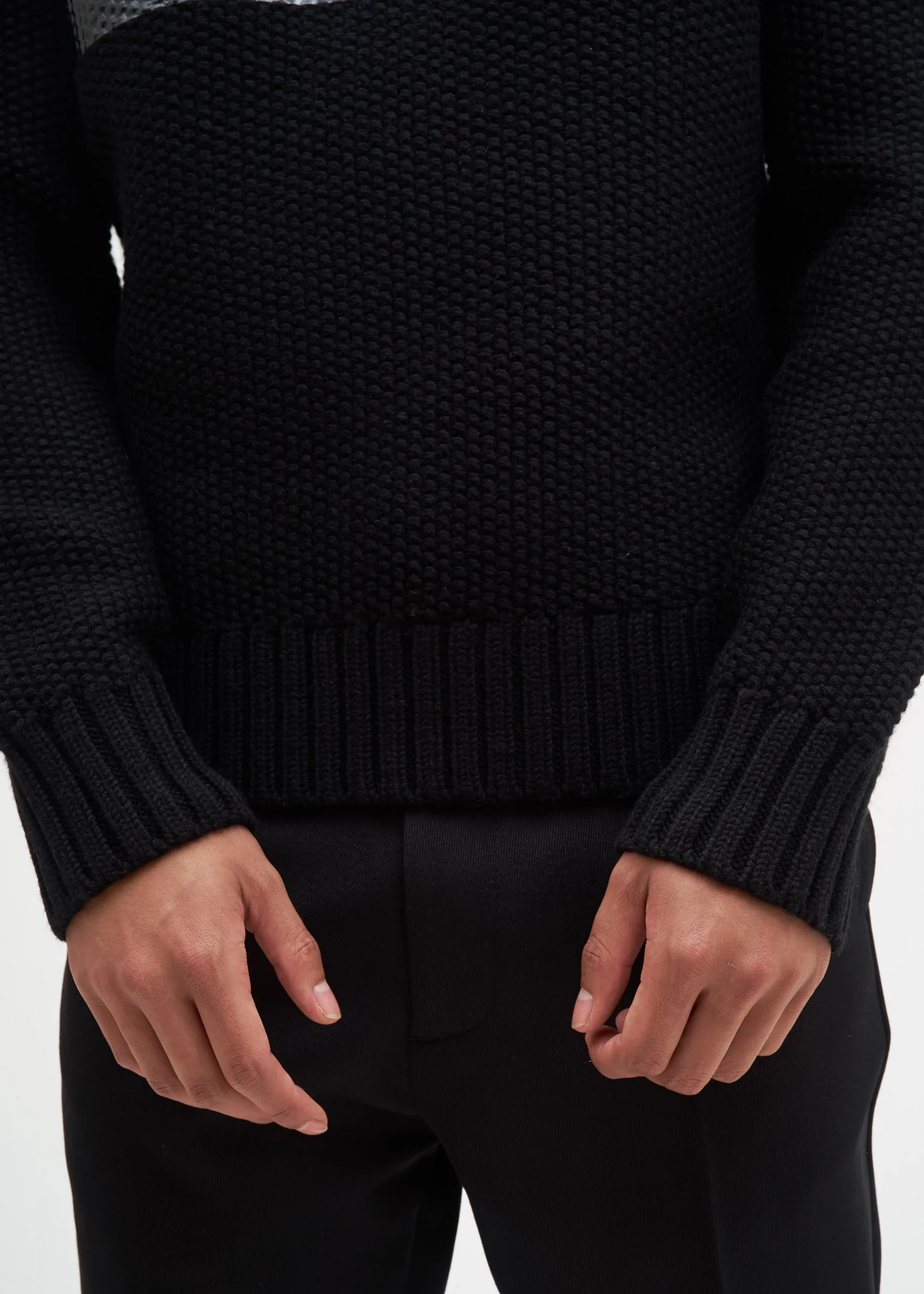 Black Wool PR Crewneck - Image 5