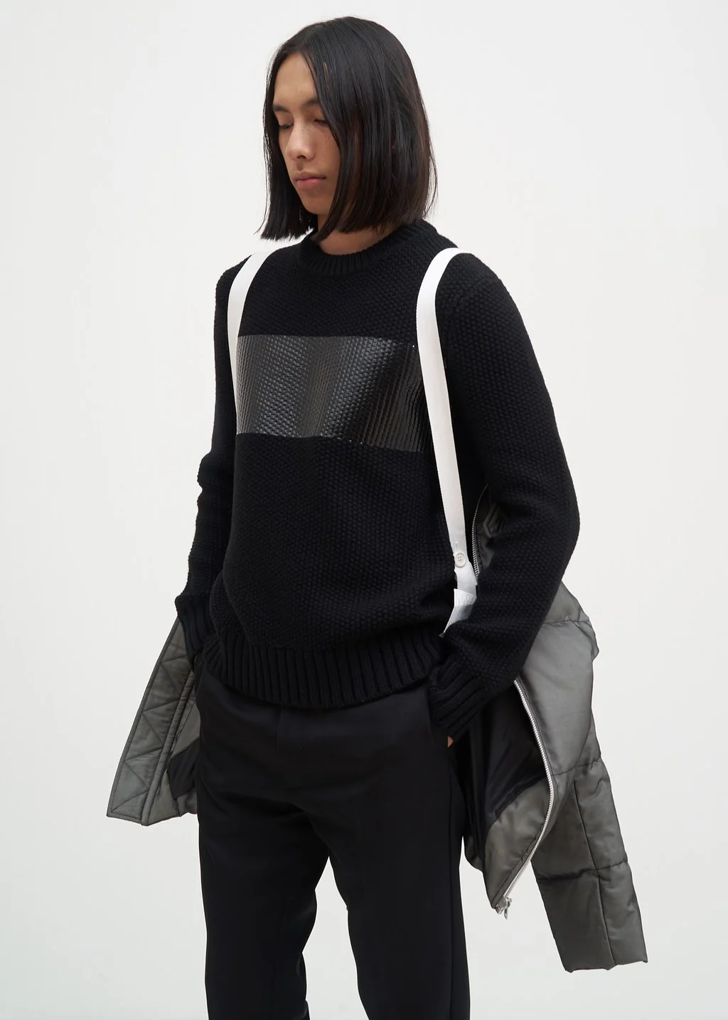 Black Wool PR Crewneck - Image 6