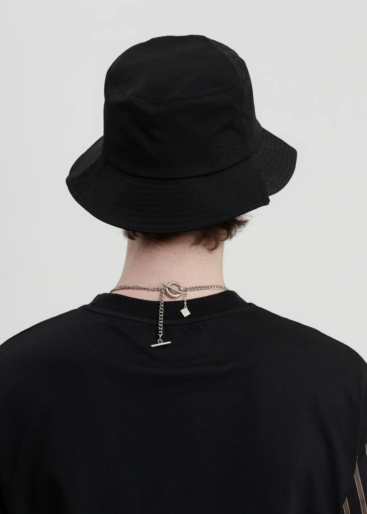 Black Woven Bucket Hat - Image 4