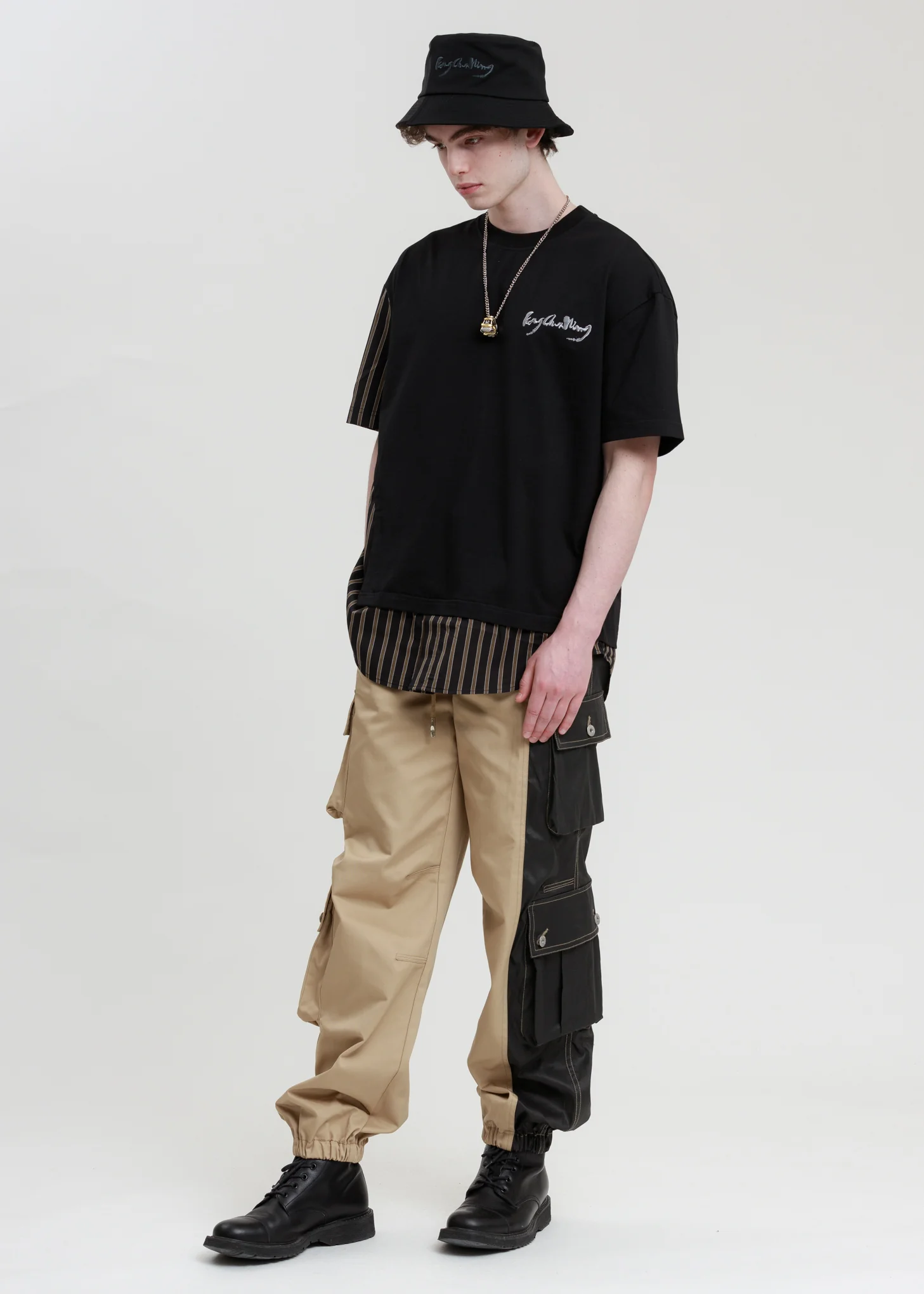 Black Woven Bucket Hat - Image 5