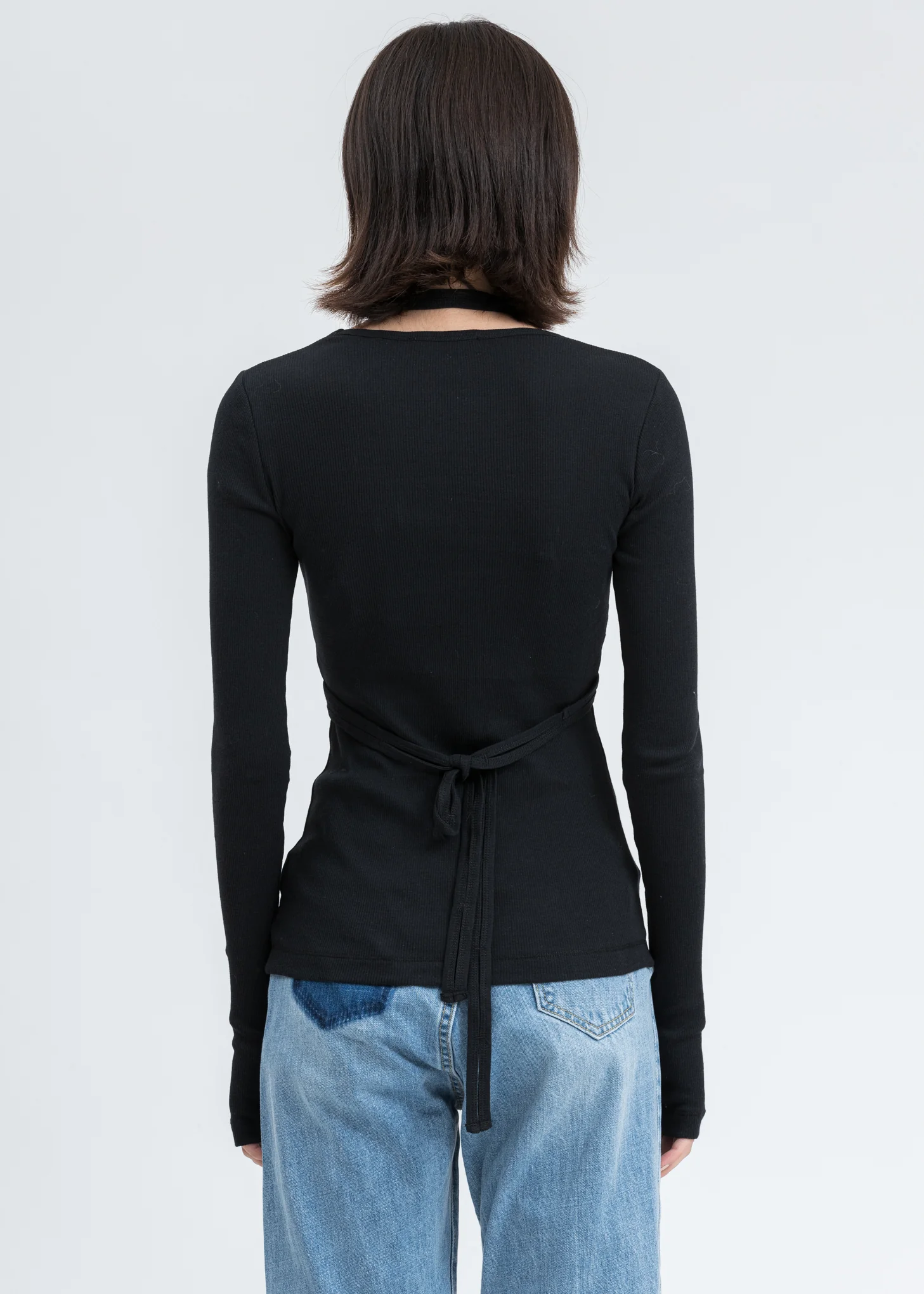 Black Wrap Long Sleeve - Image 2
