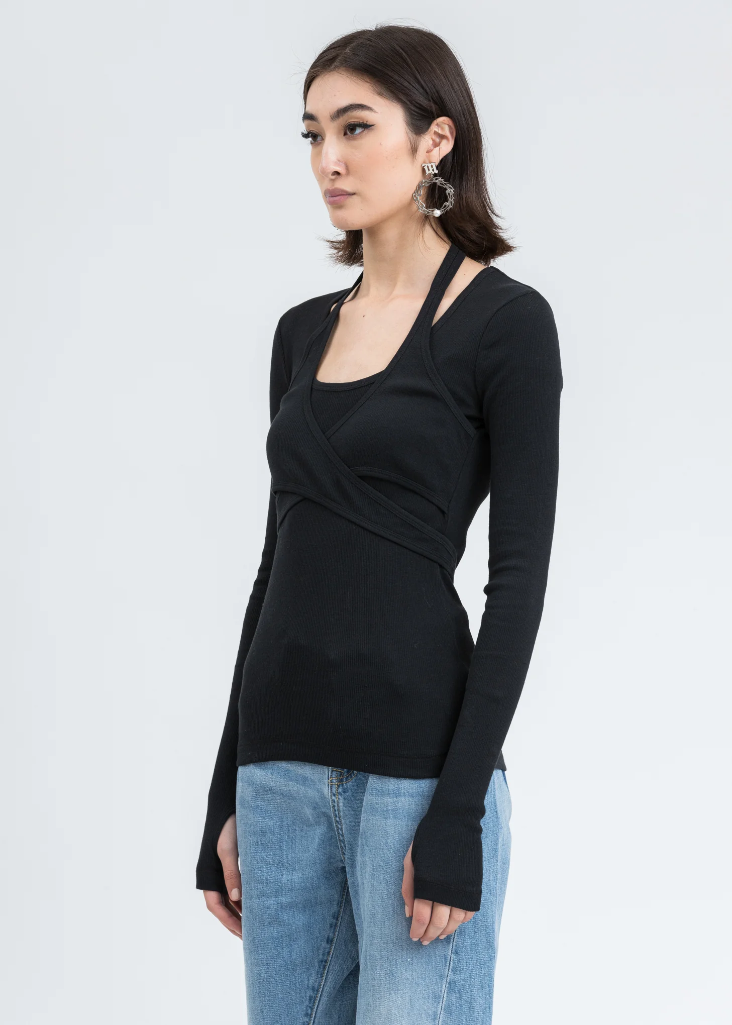 Black Wrap Long Sleeve - Image 3