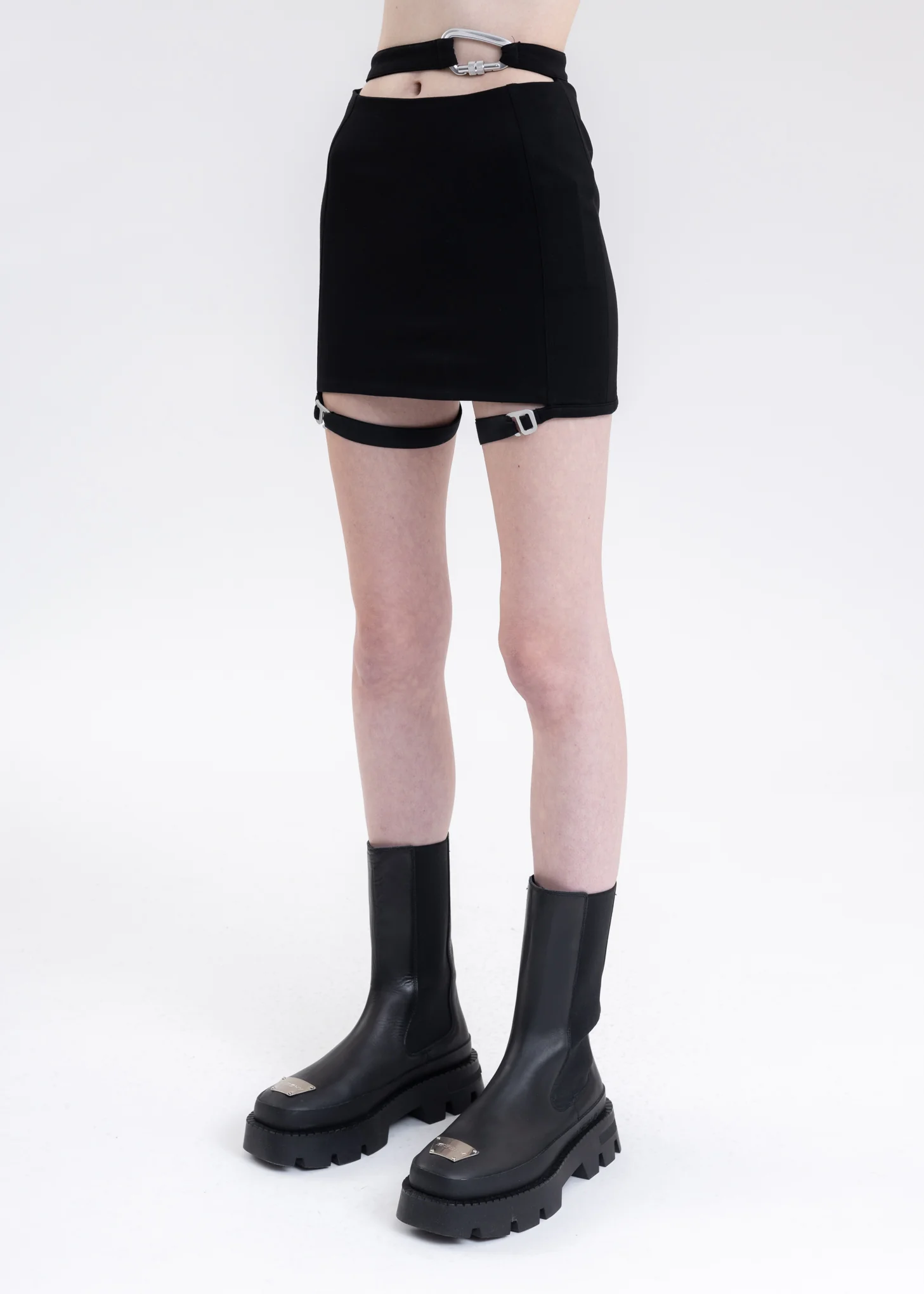 Black XERCES JERSEY SKIRT - Image 2