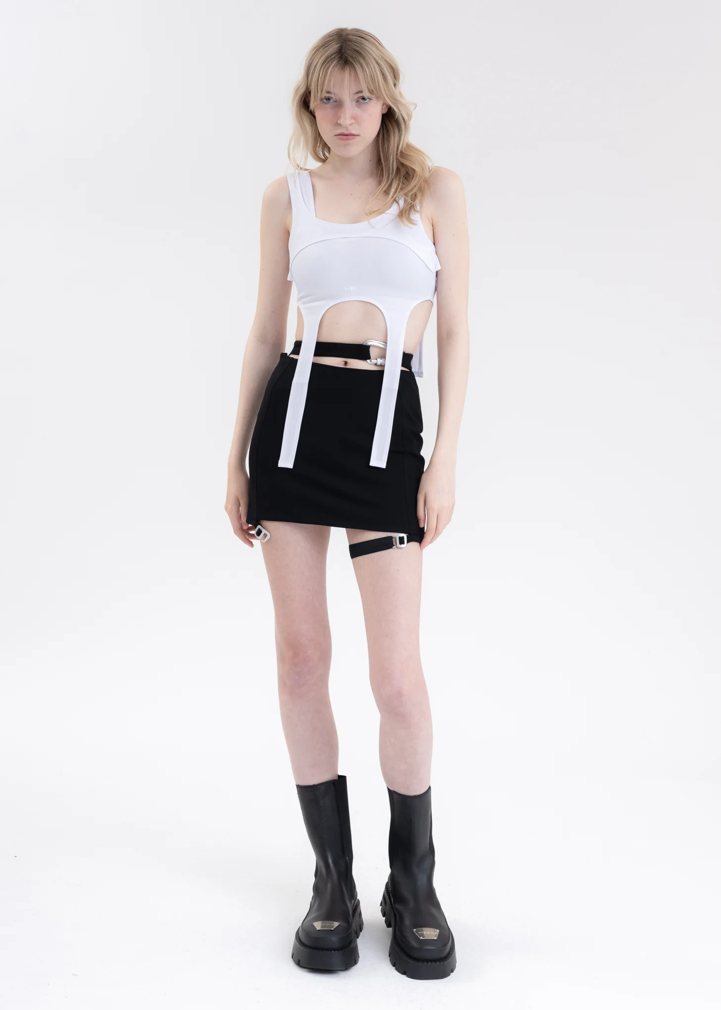 Black XERCES JERSEY SKIRT - Image 5