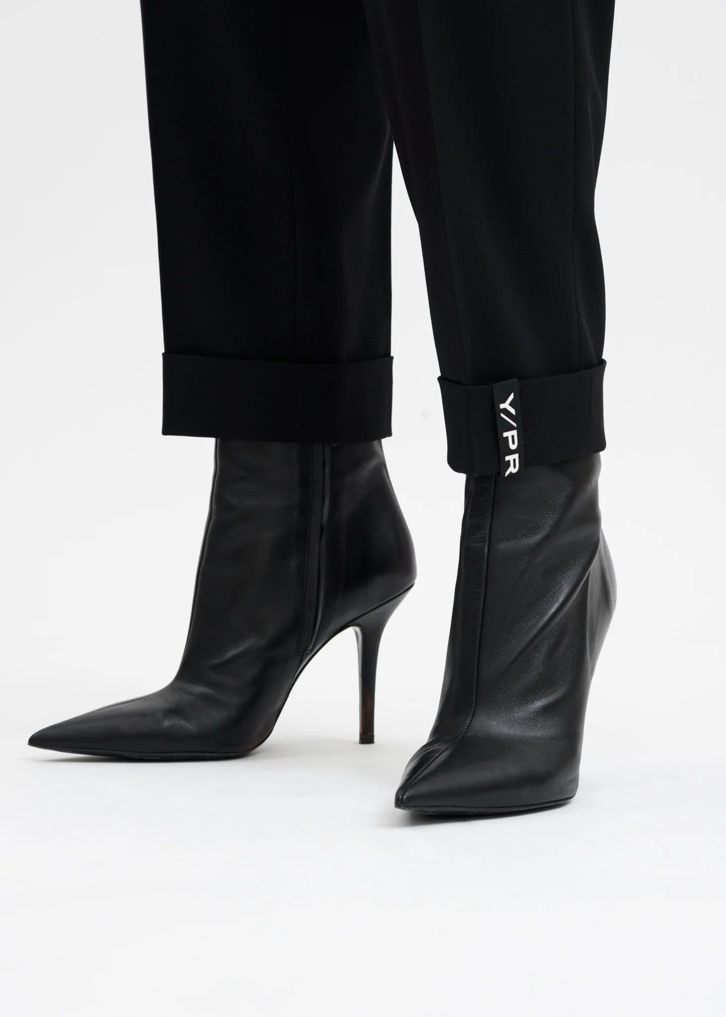 Black Y-Cuff Trousers - Image 4