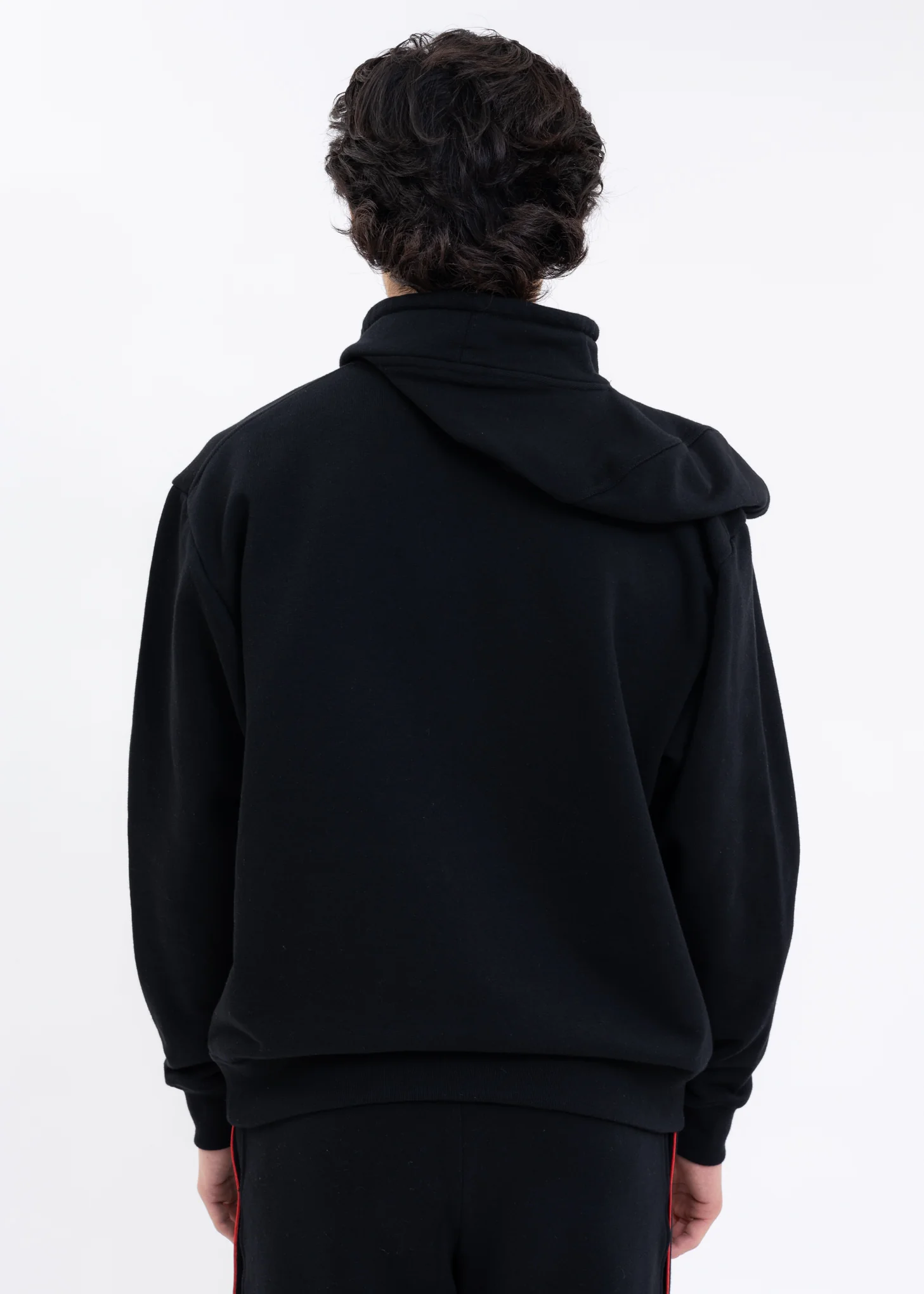 Black Y/PROJECT X FILA DOUBLE NECK Hoodie - Image 4