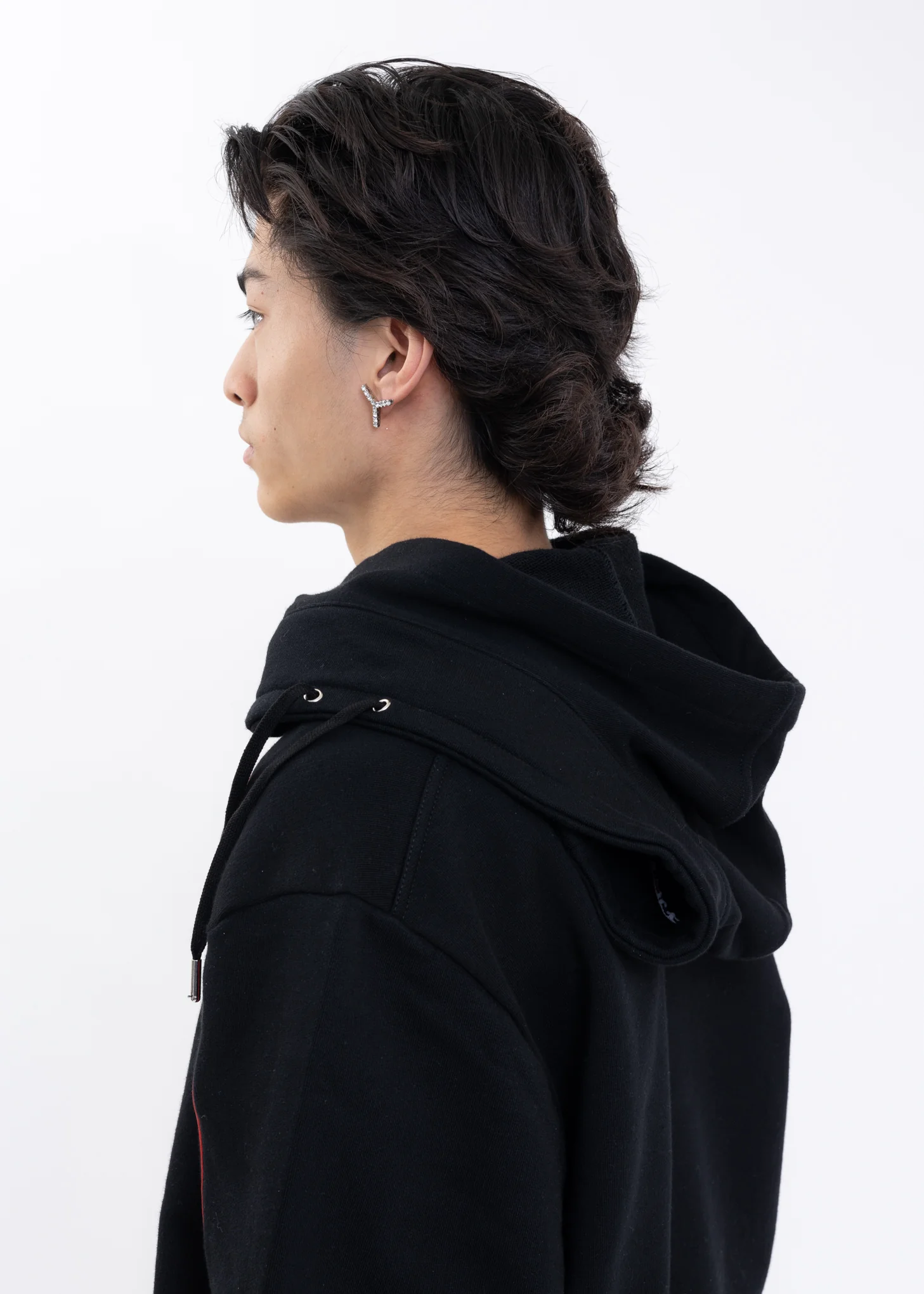 Black Y/PROJECT X FILA DOUBLE NECK Hoodie - Image 7