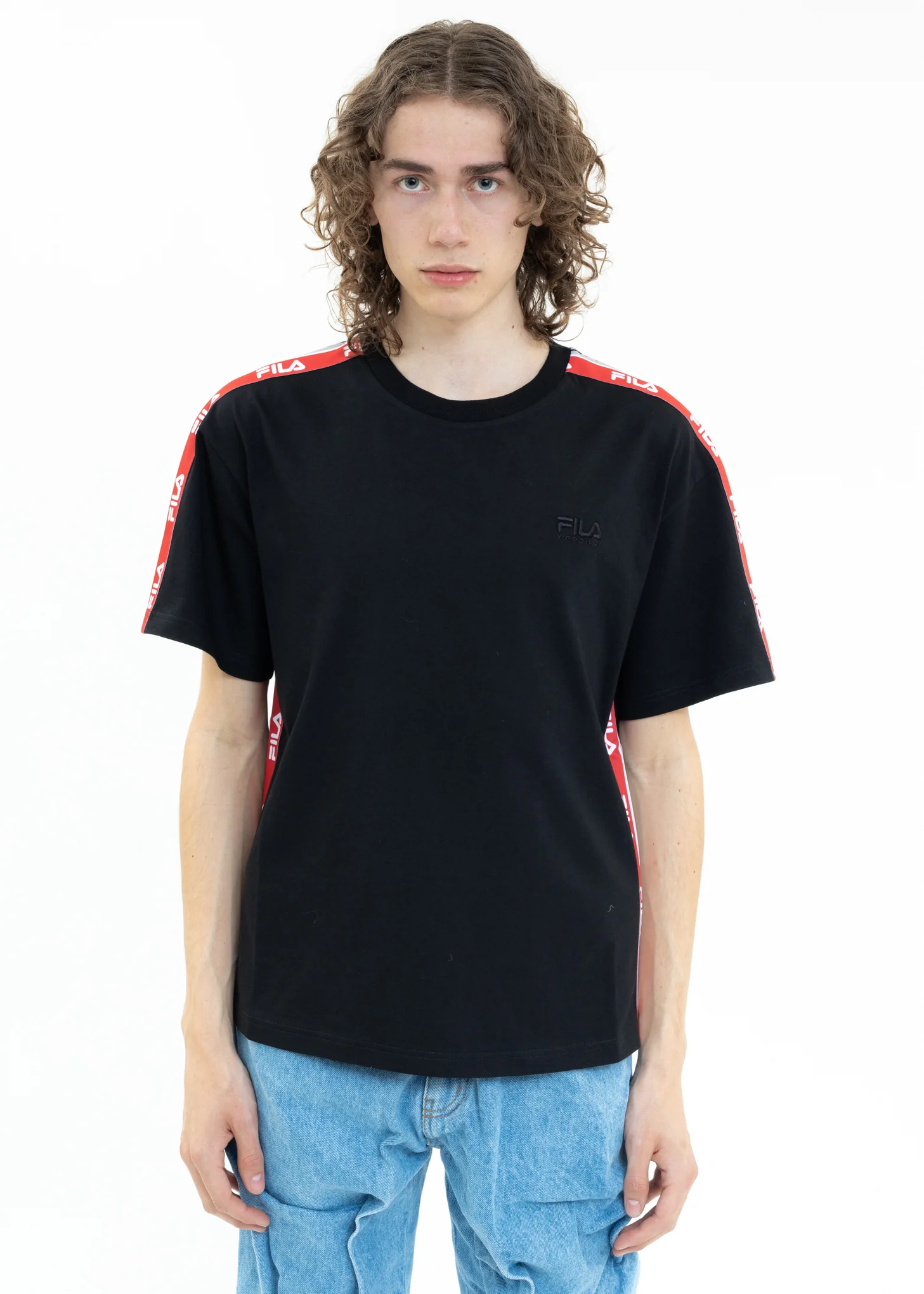 Black Y/PROJECT X FILA LOGO BAND T-Shirt