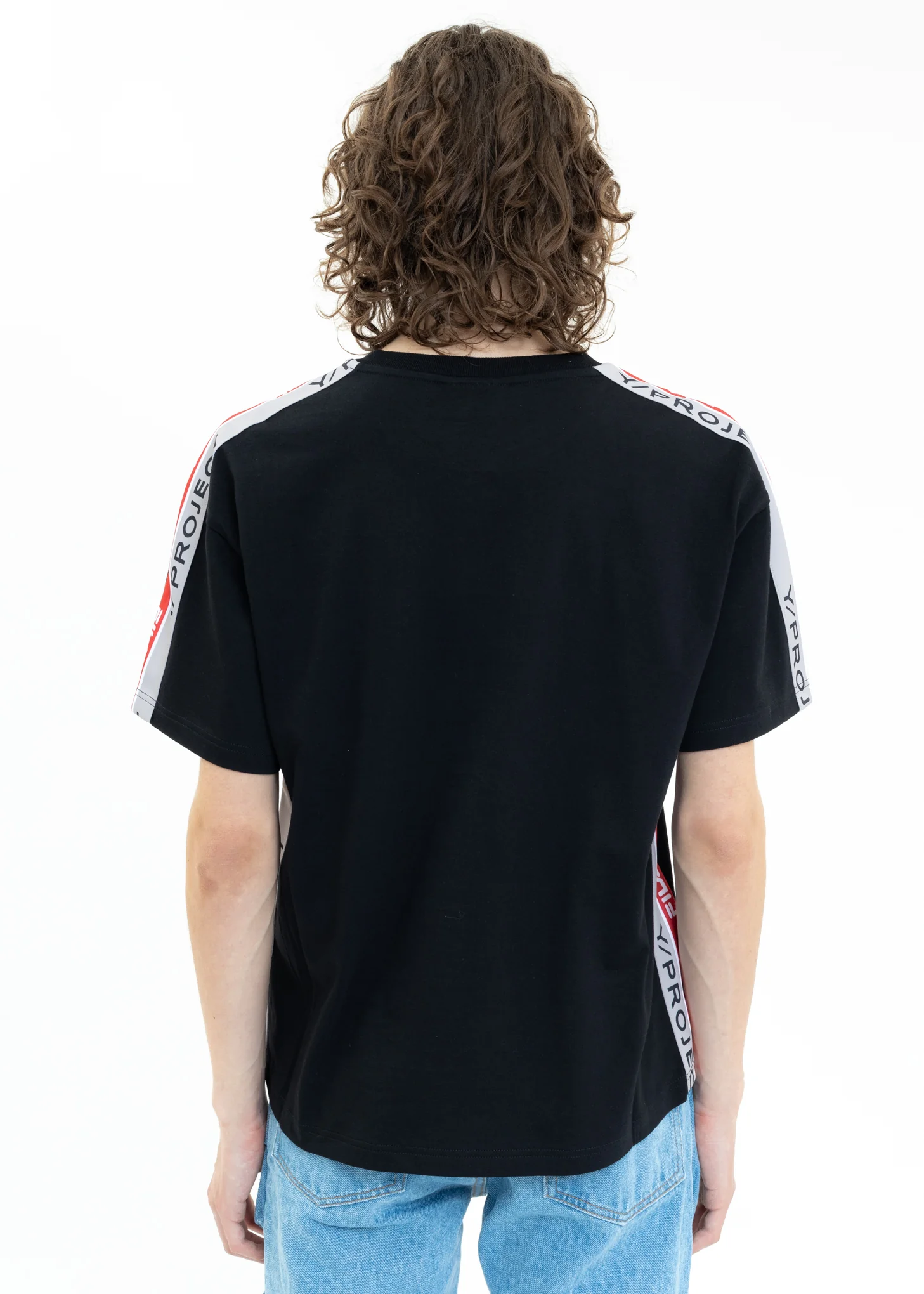 Black Y/PROJECT X FILA LOGO BAND T-Shirt - Image 4
