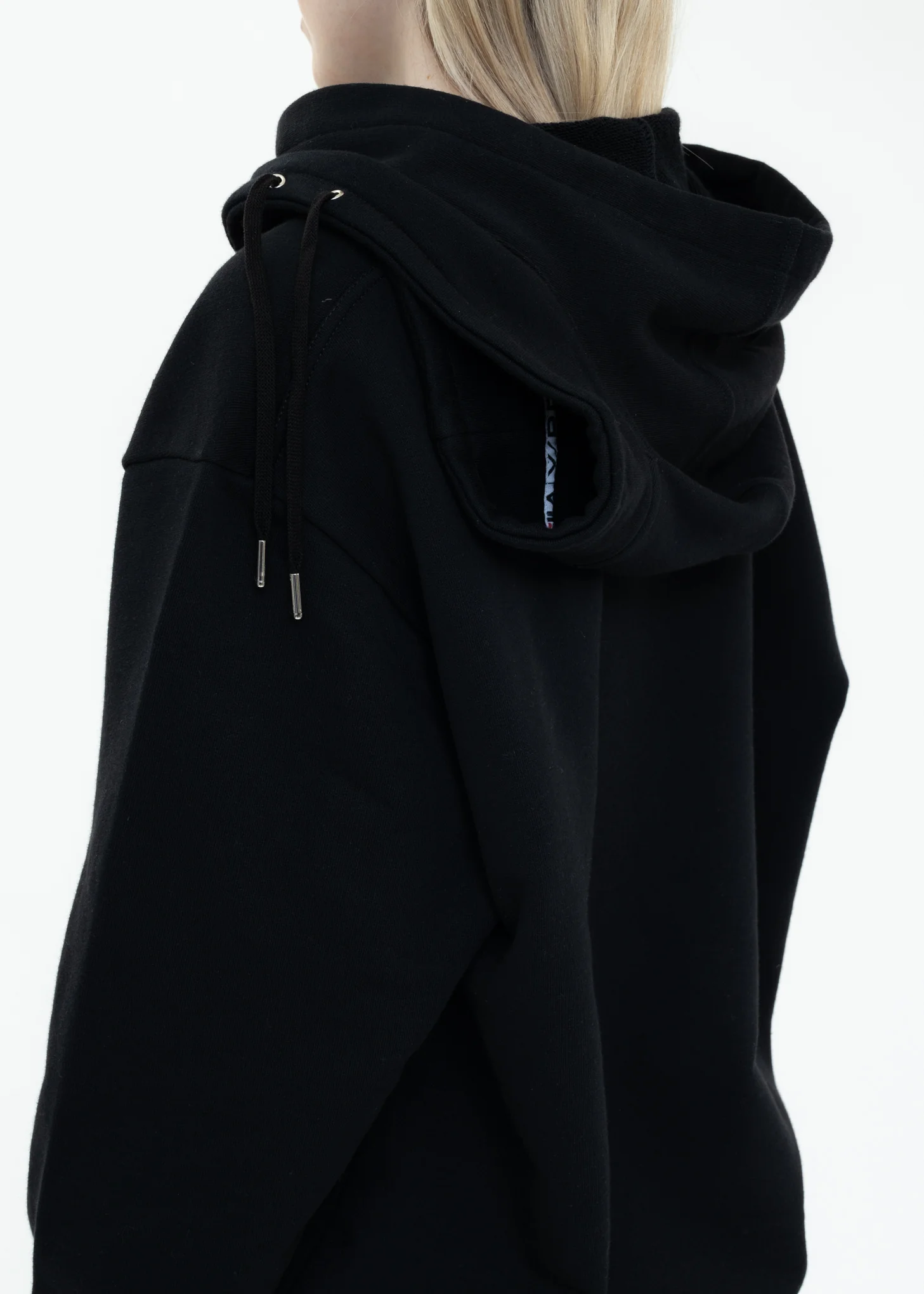 Black Y/PROJECT X FILA DOUBLE NECK Hoodie - Image 5
