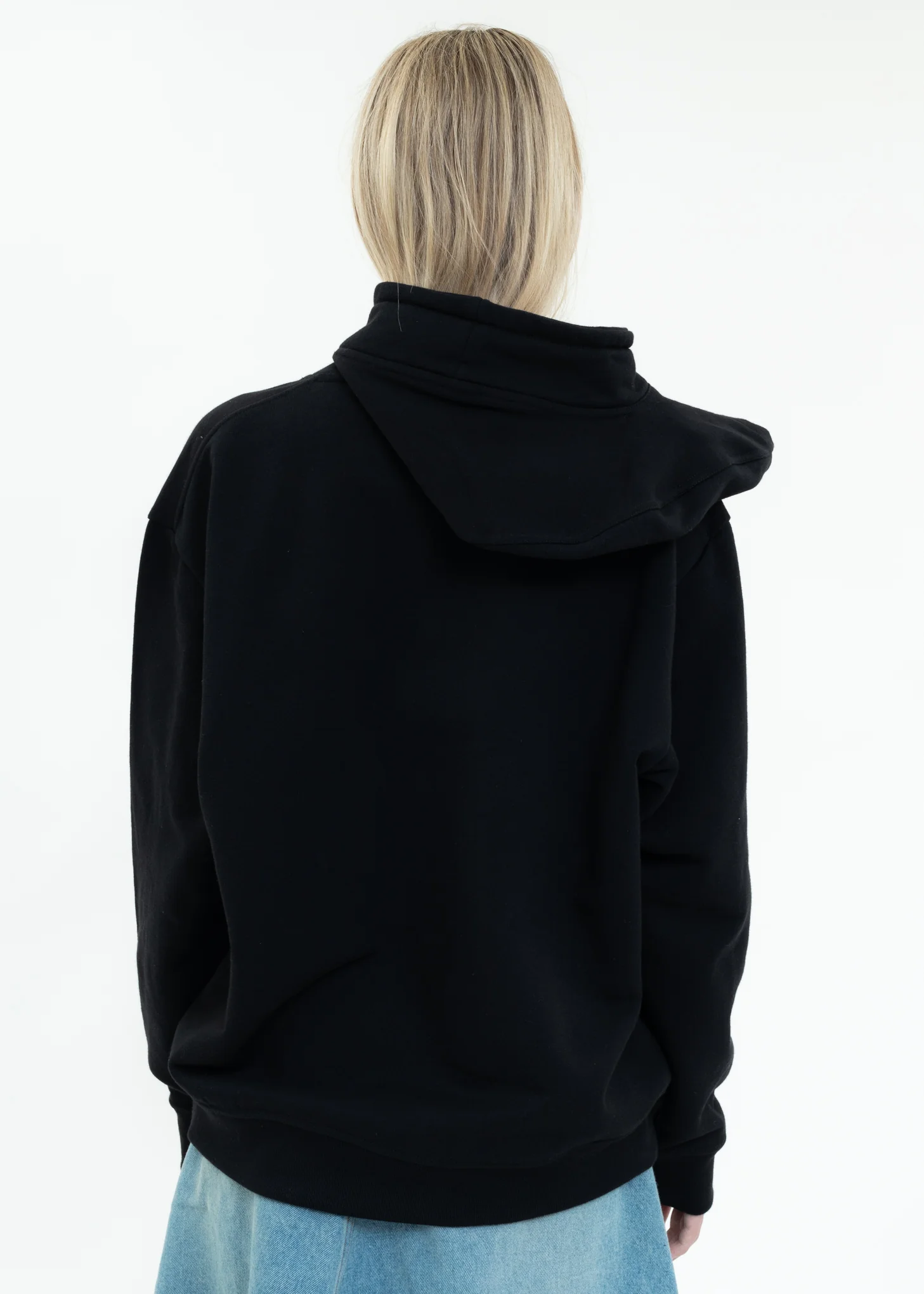 Black Y/PROJECT X FILA DOUBLE NECK Hoodie - Image 7