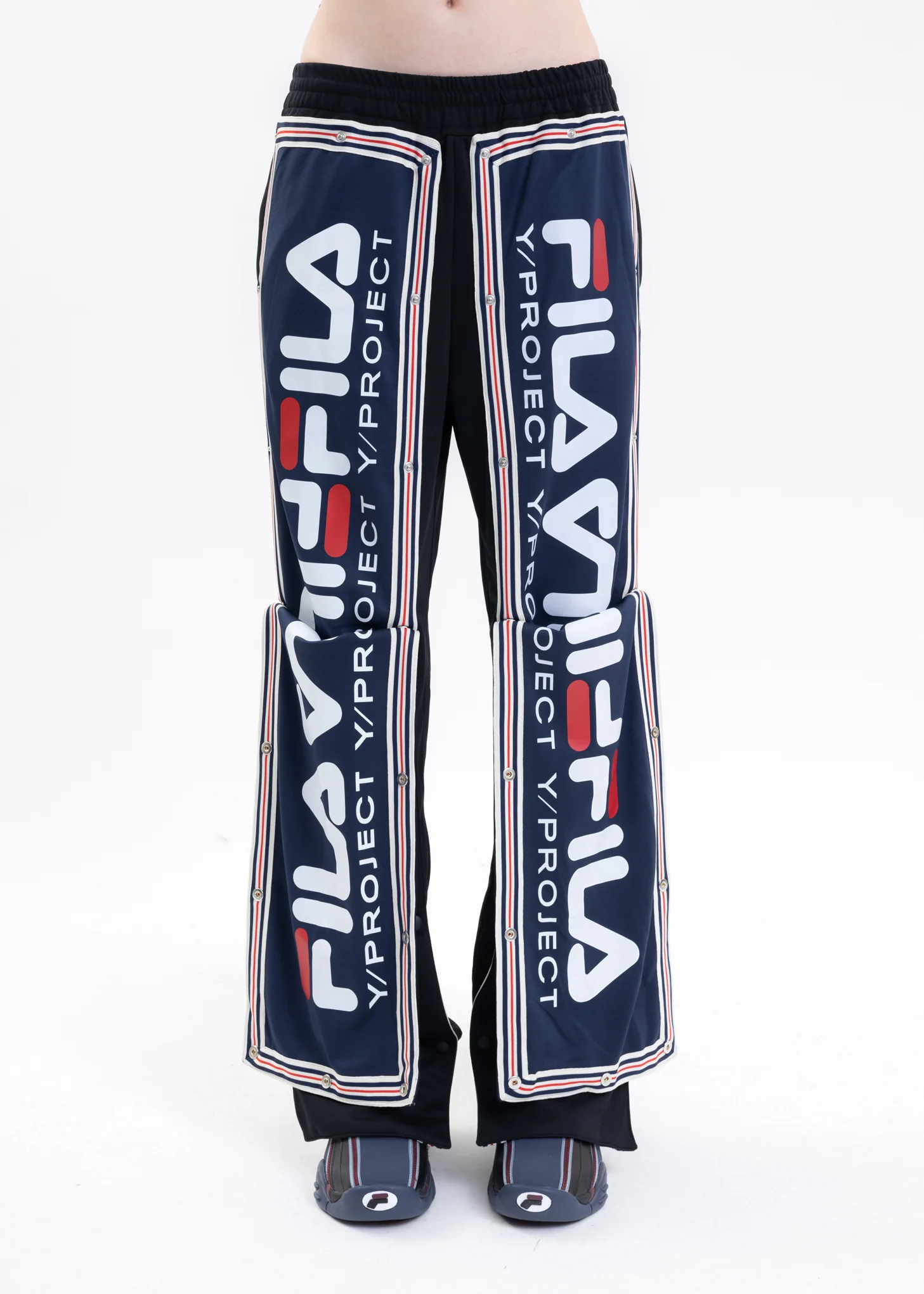 Black Y/PROJECT X FILA PANEL Pants - Image 3