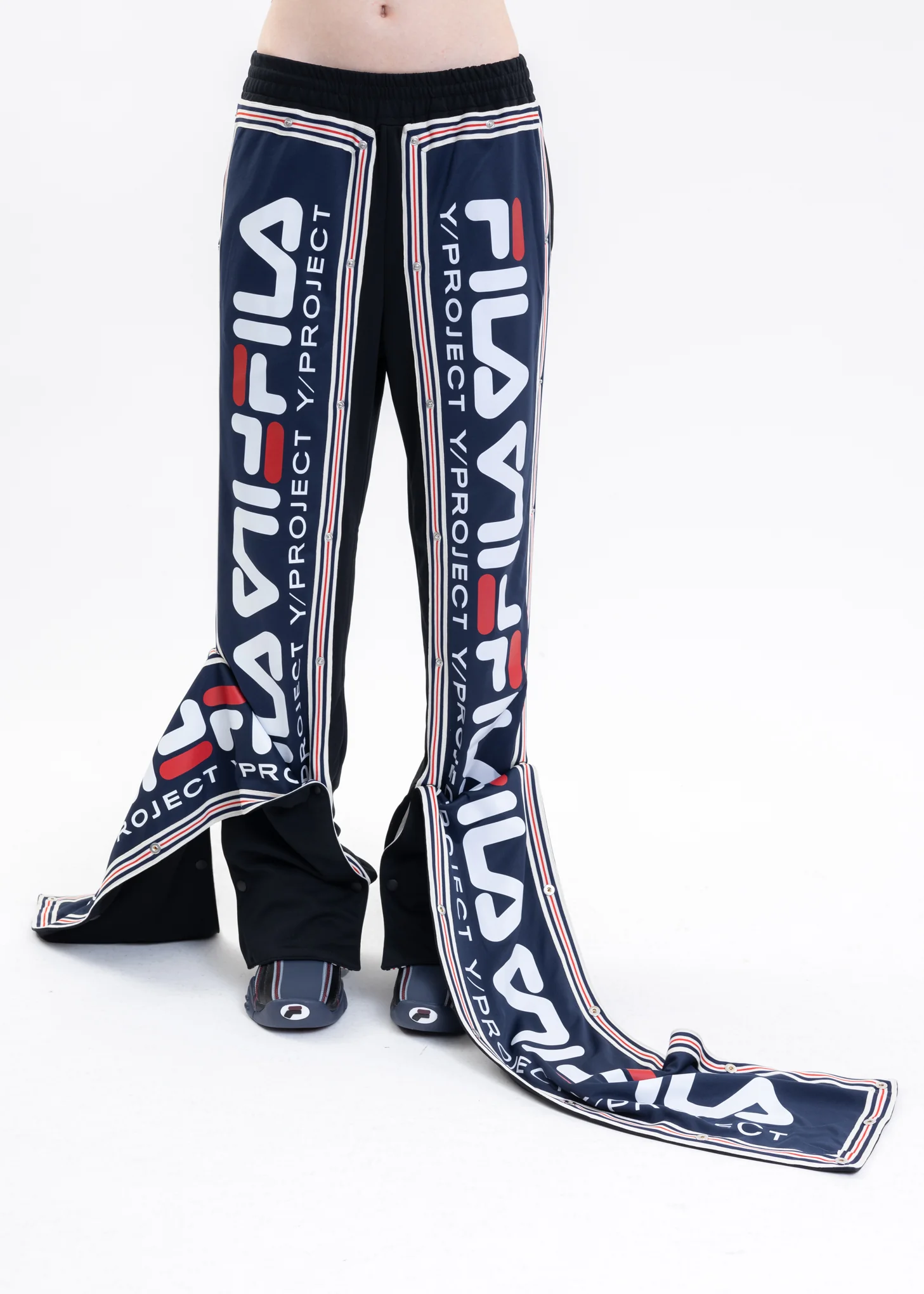 Black Y/PROJECT X FILA PANEL Pants - Image 4