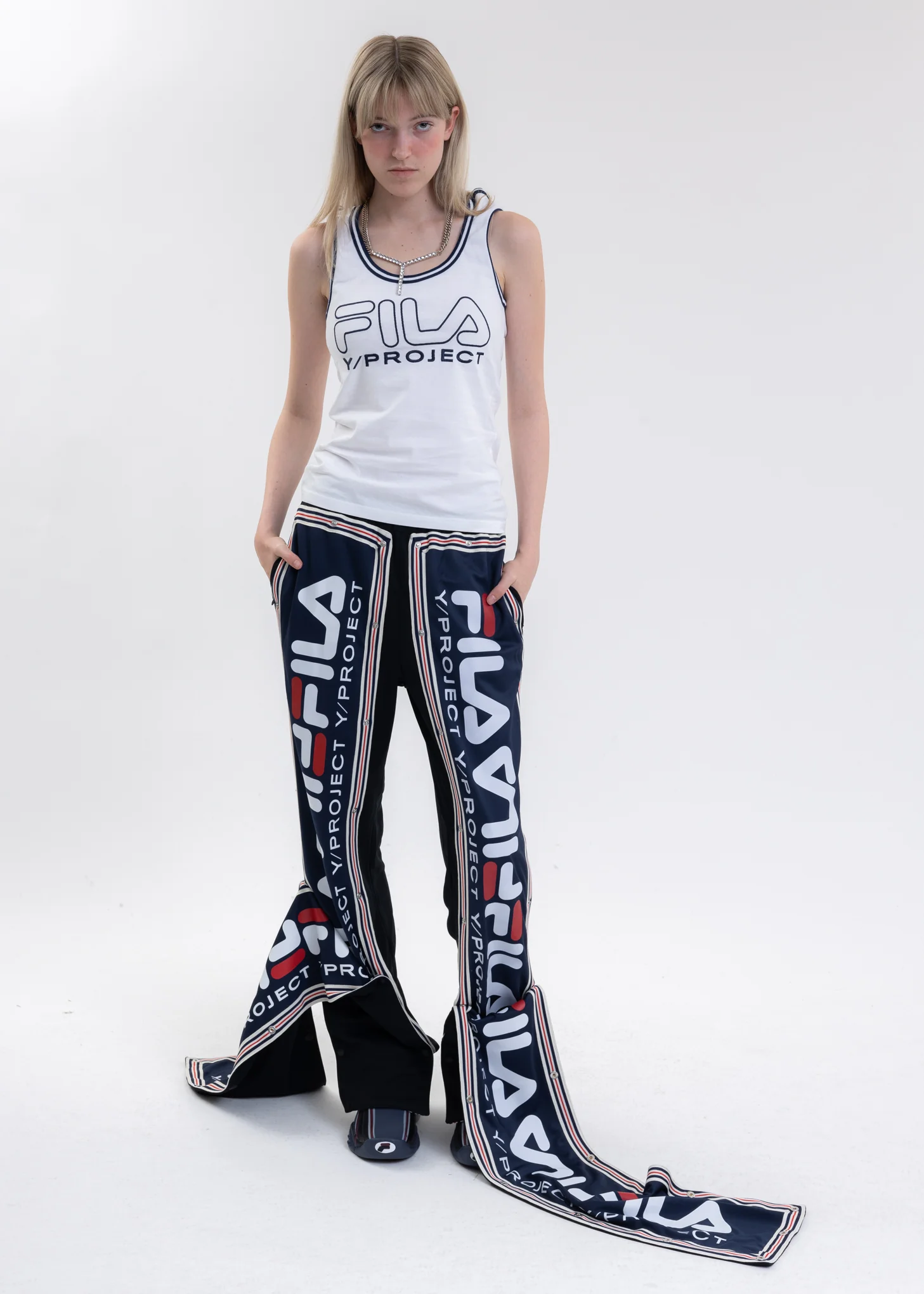 Black Y/PROJECT X FILA PANEL Pants - Image 5