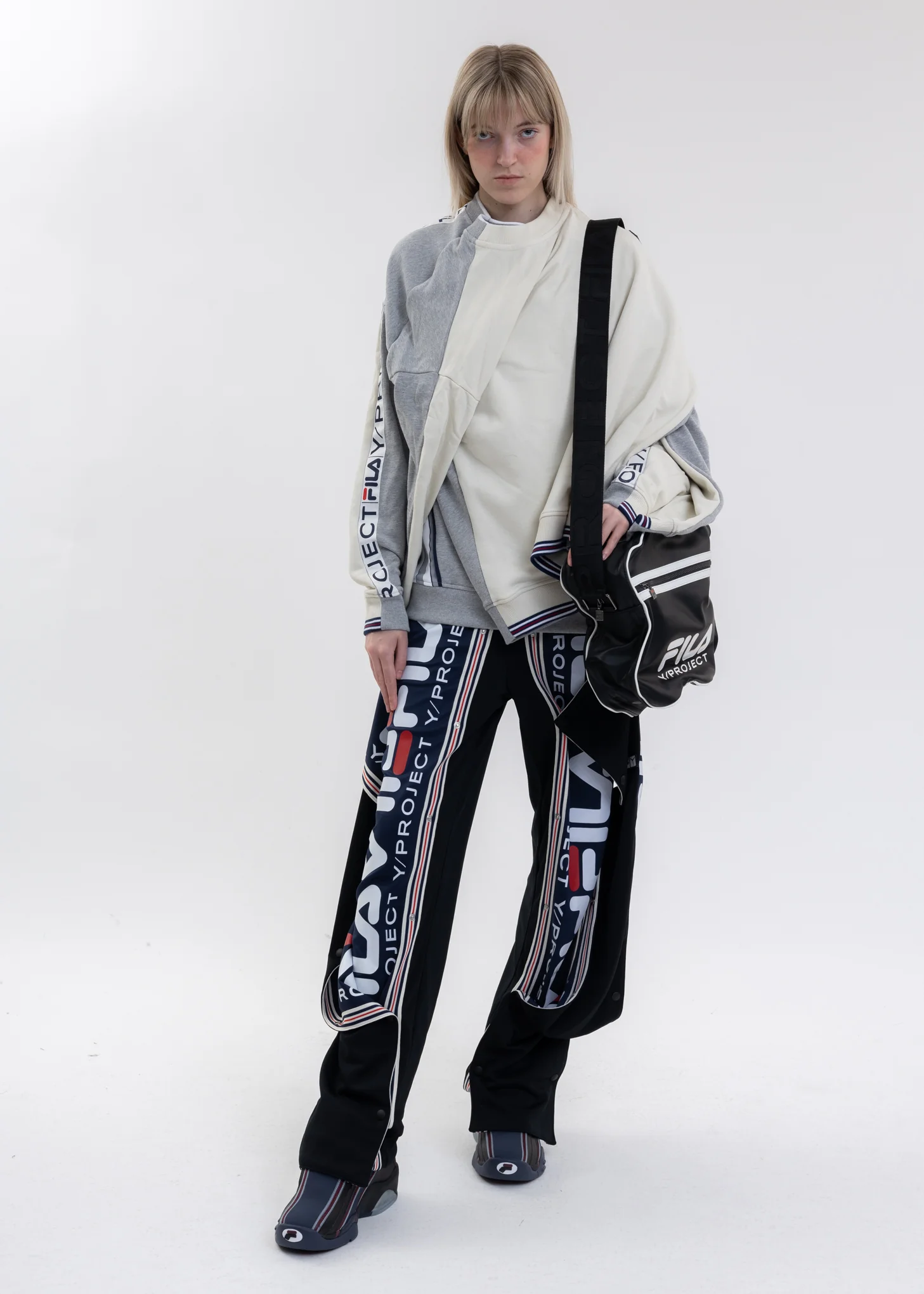Black Y/PROJECT X FILA PANEL Pants - Image 7