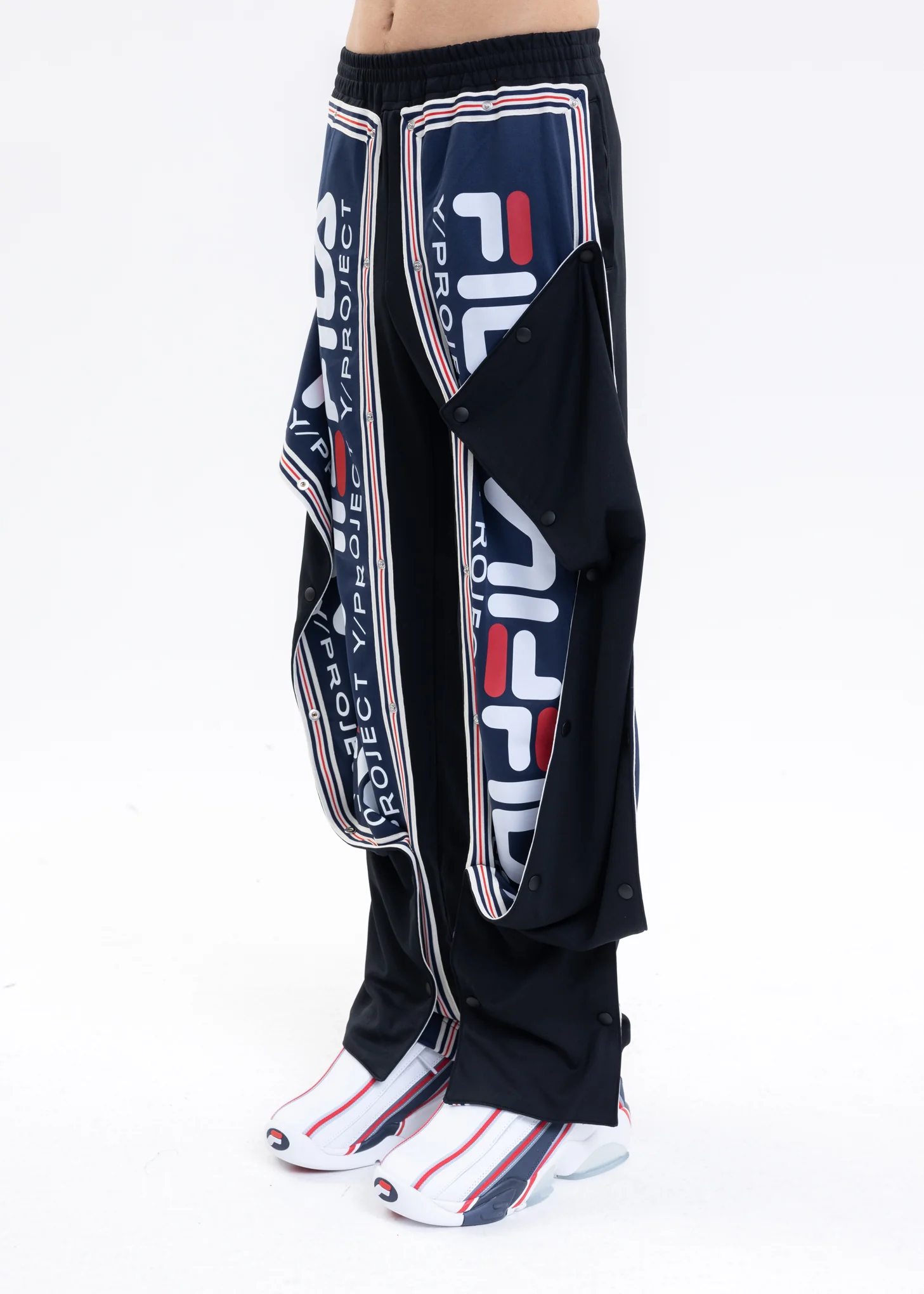 Black Y/PROJECT X FILA PANEL Pants - Image 3