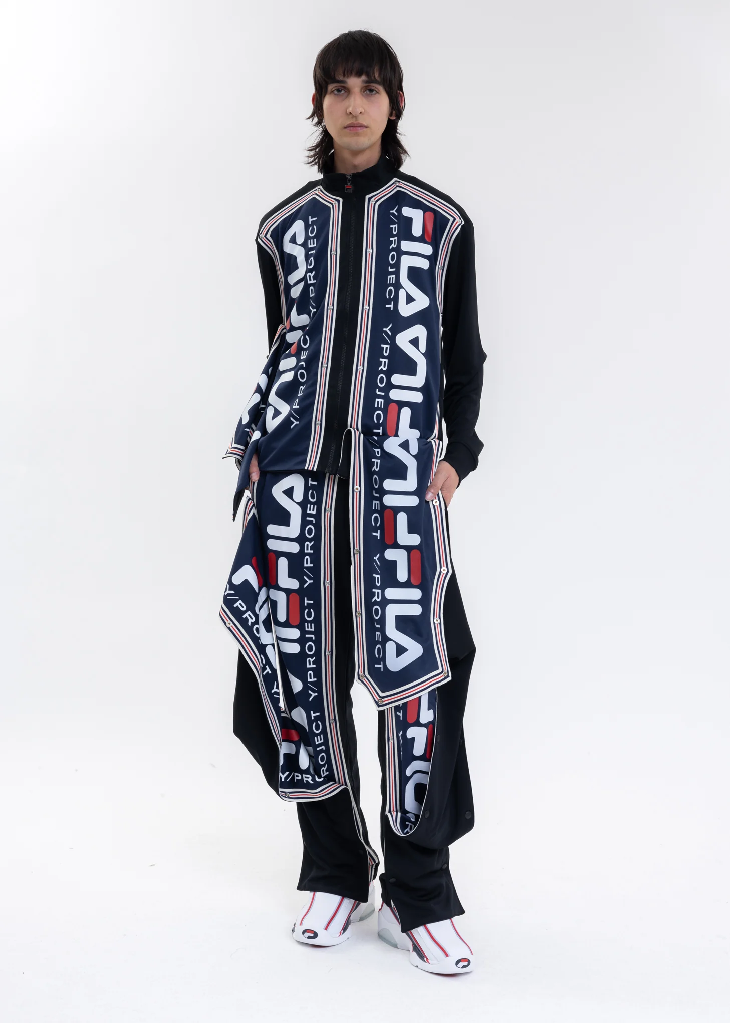 Black Y/PROJECT X FILA PANEL Pants - Image 8