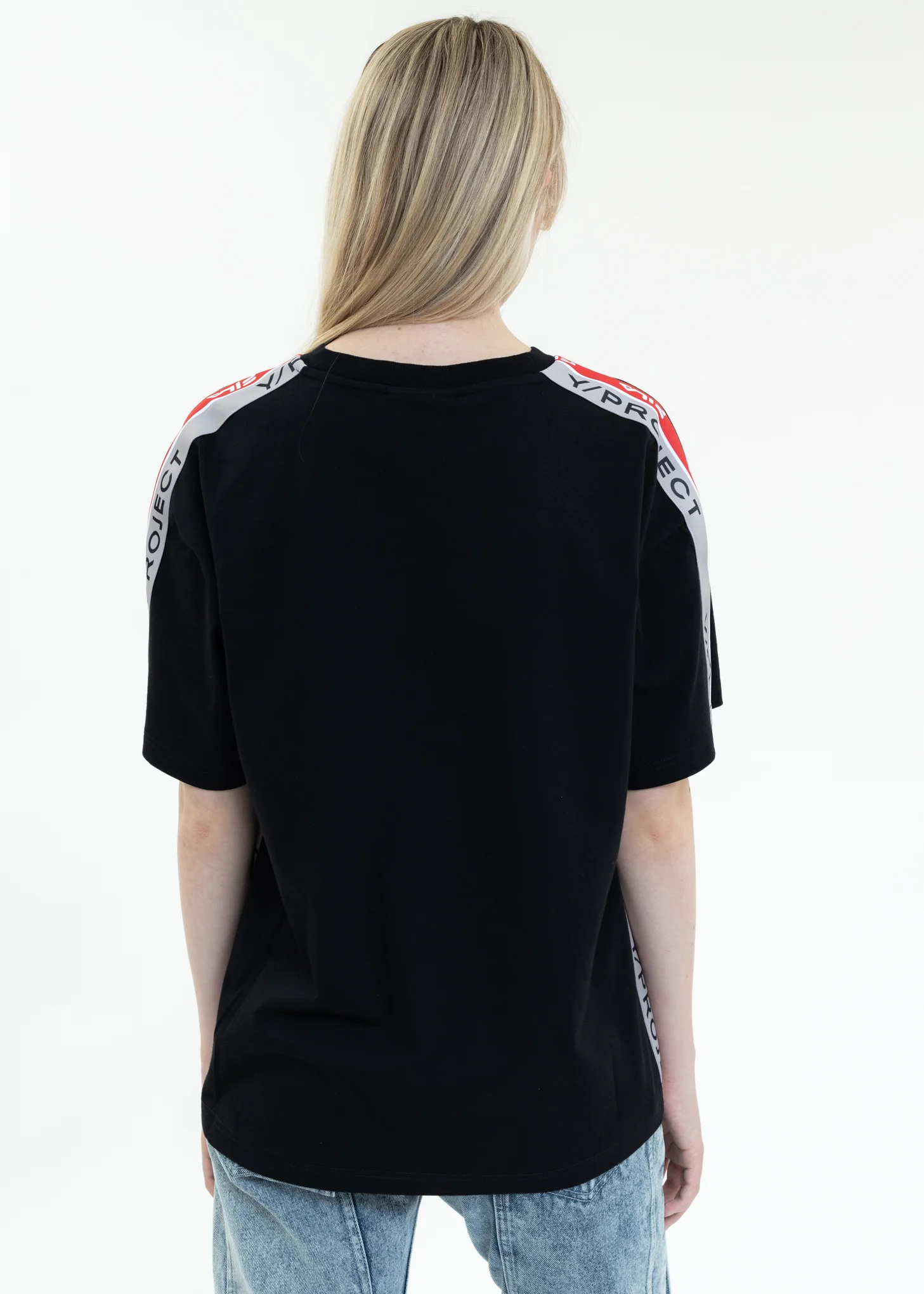 Black Y/PROJECT X FILA LOGO BAND T-Shirt - Image 4