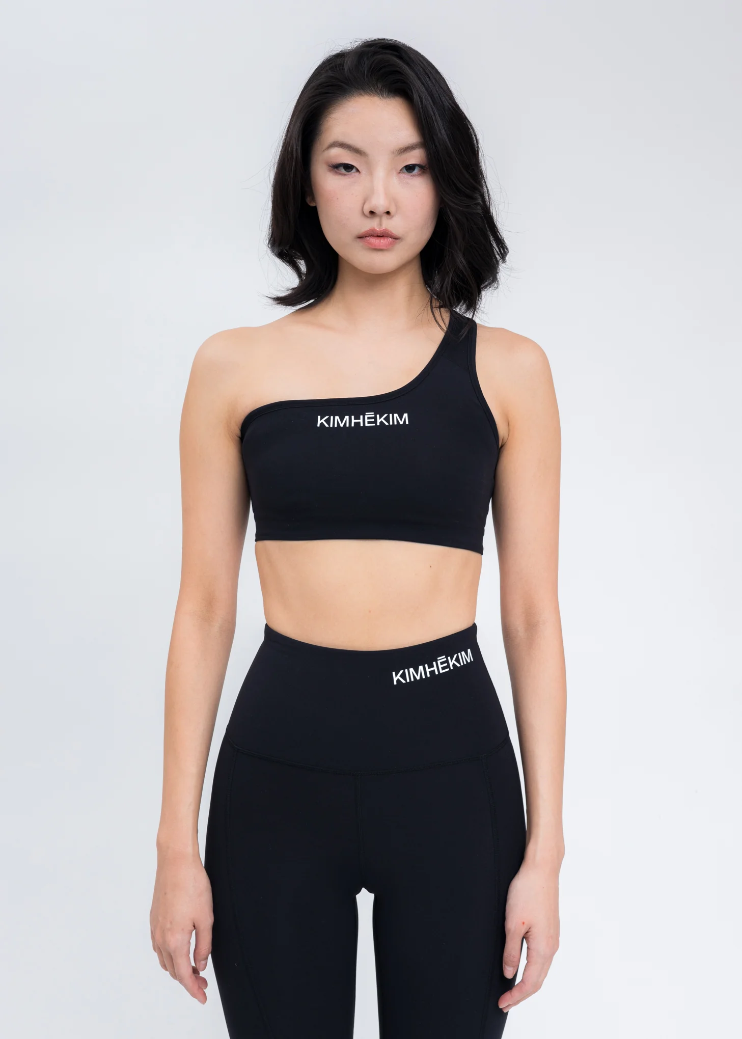 Black Yoga Asymmetric Tank Top
