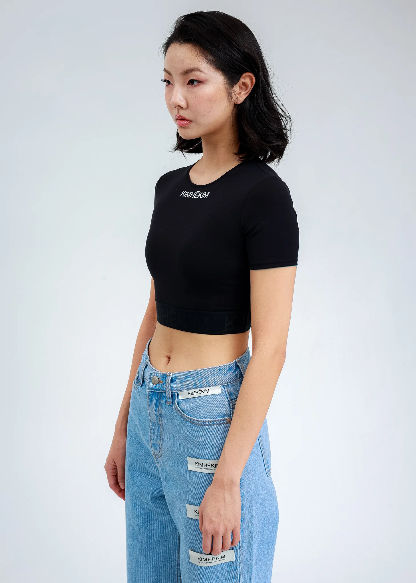Black Yoga Short Sleeves Top - Image 3