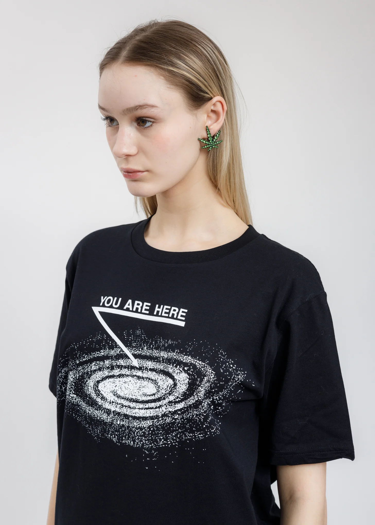 Black YOU ARE HERE T-Shirt - Image 2