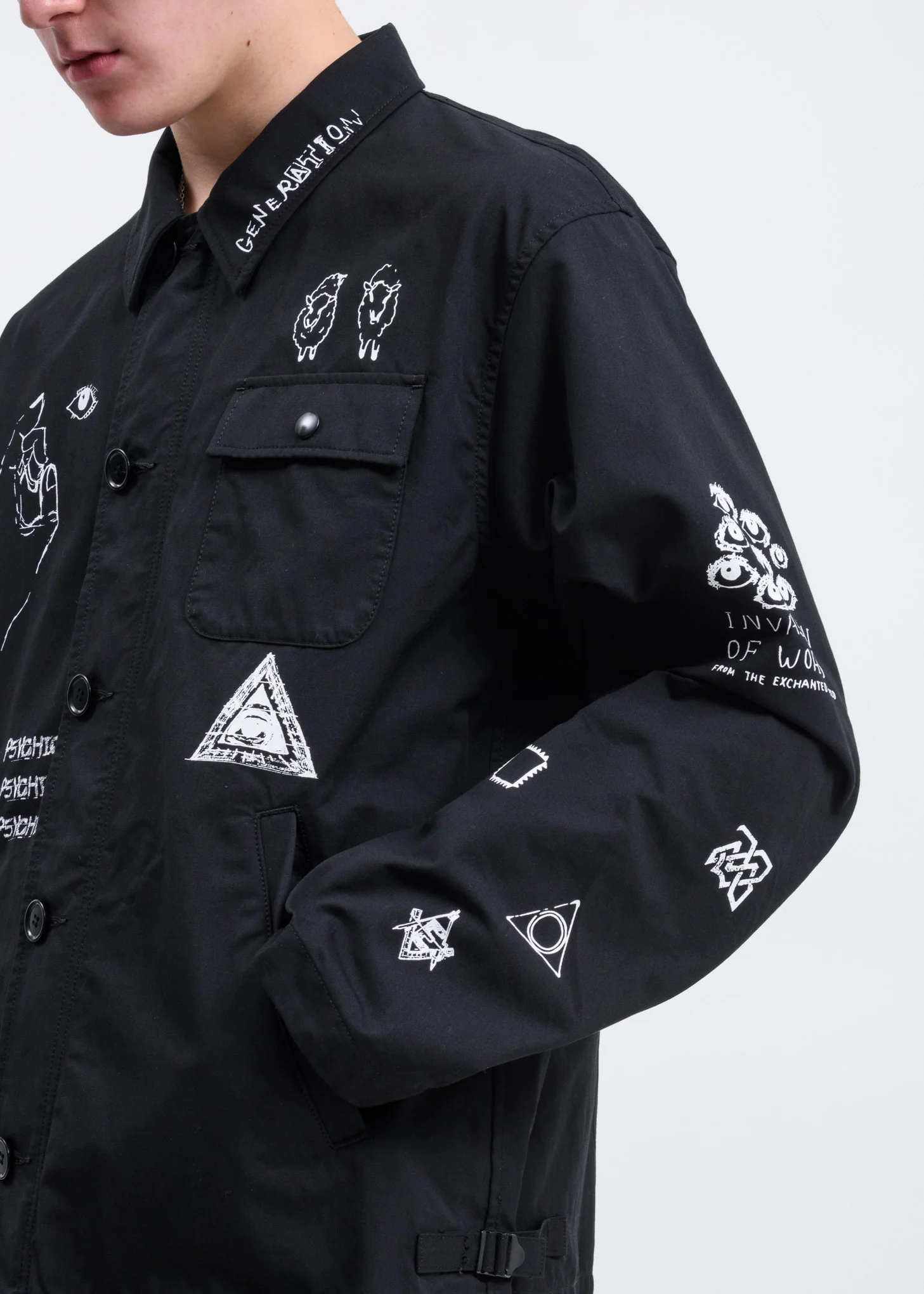 Black Yuji Okamoto Graphic Jacket - Image 3