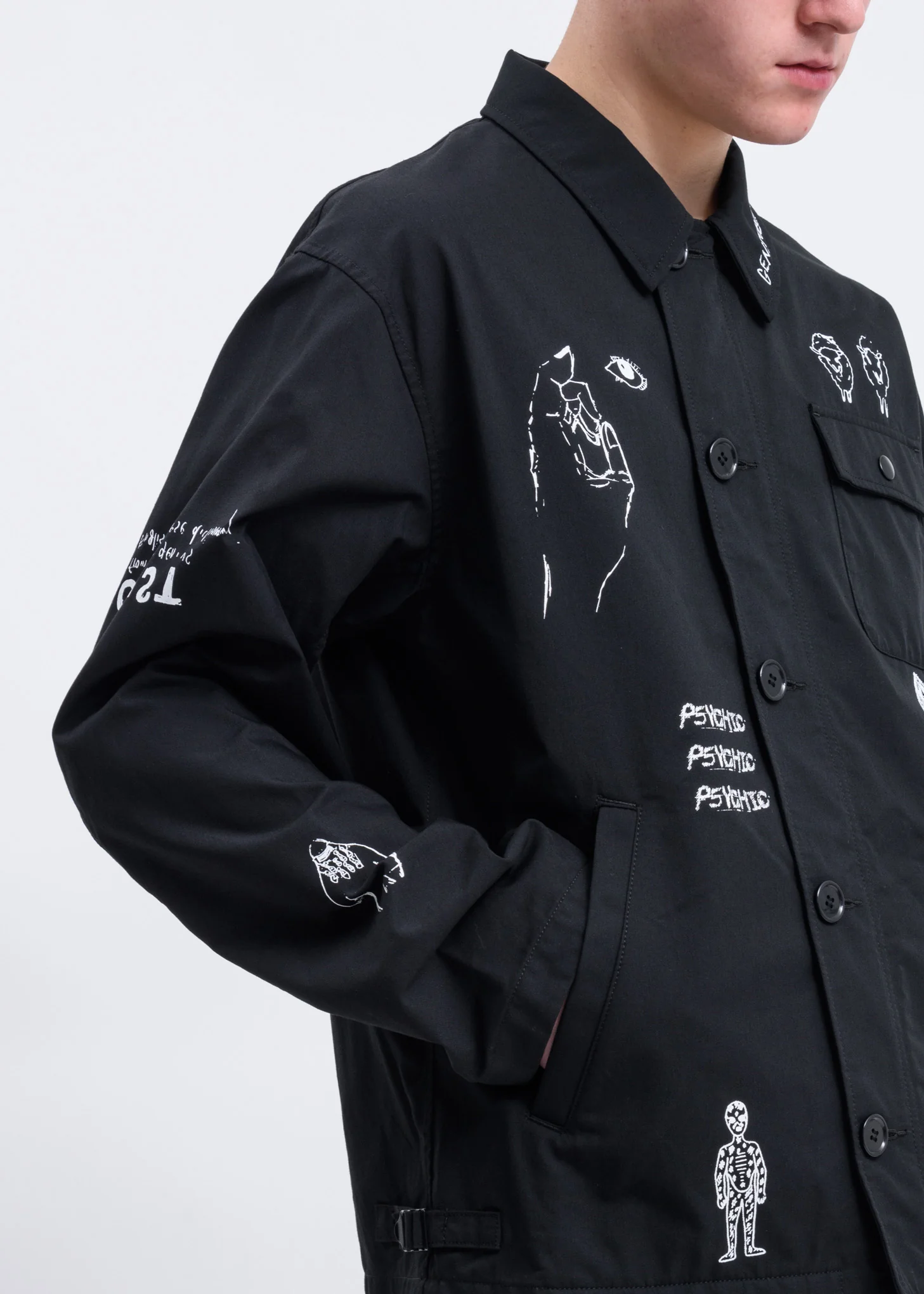 Black Yuji Okamoto Graphic Jacket - Image 5