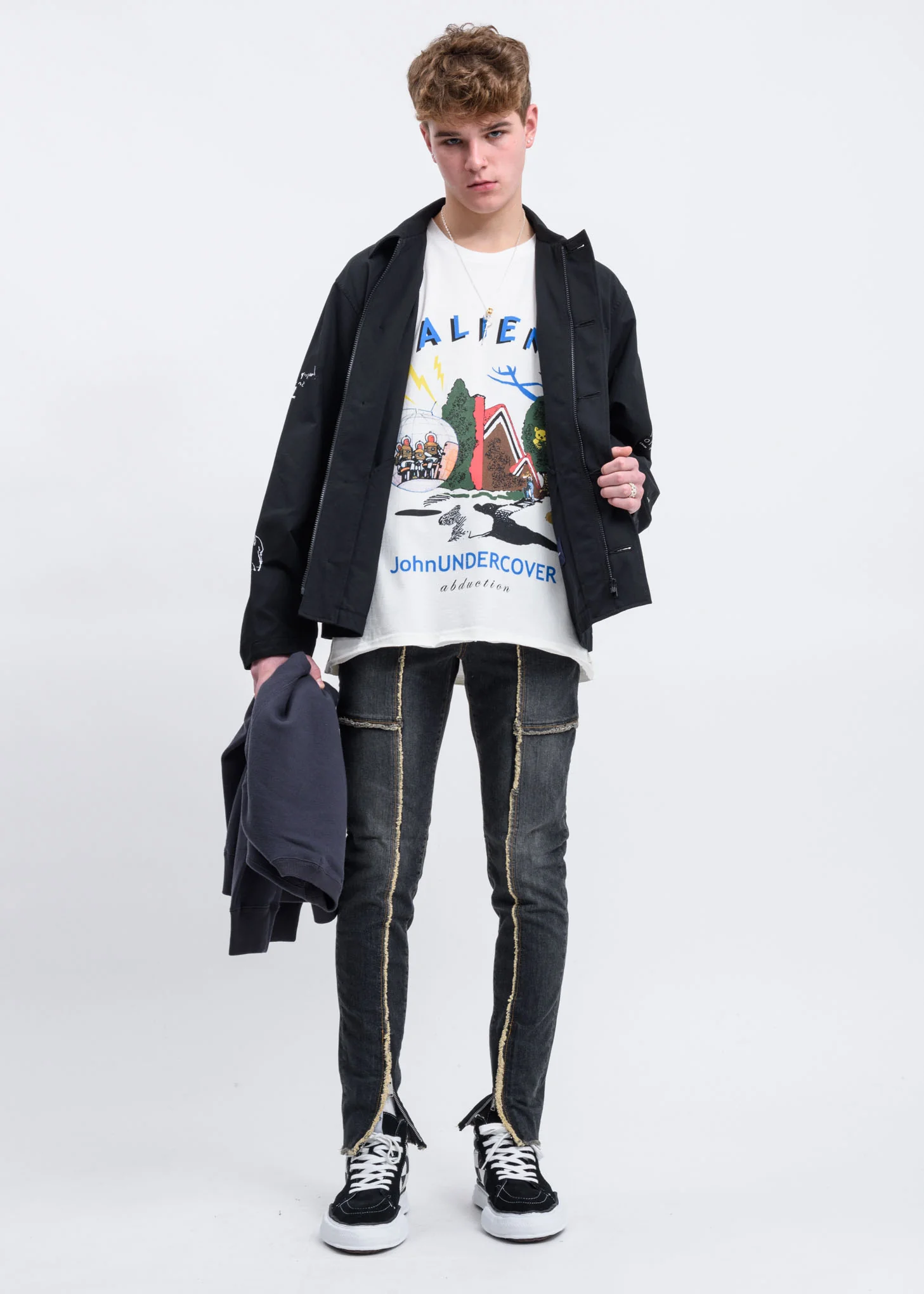 Black Yuji Okamoto Graphic Jacket - Image 7