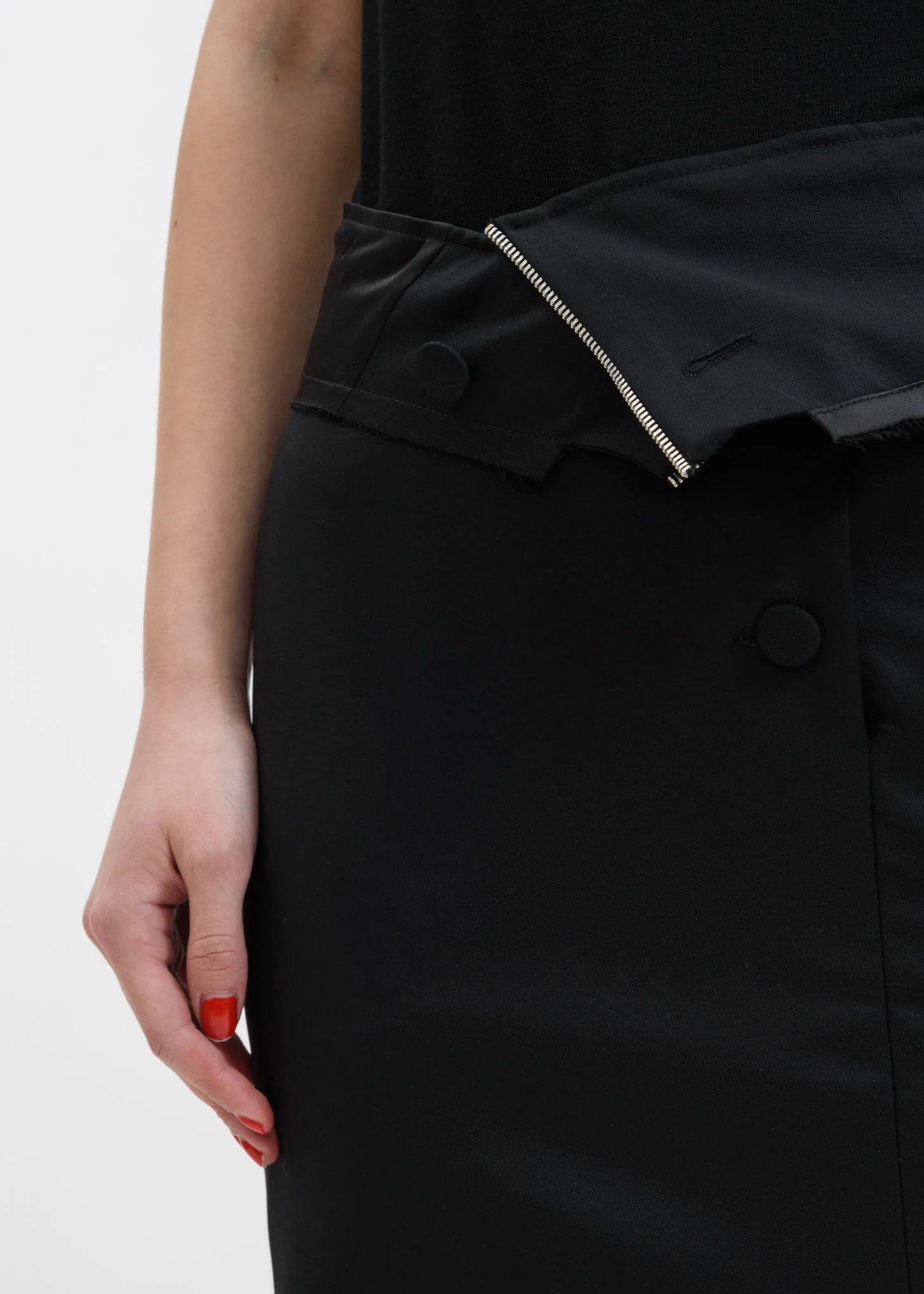Black Zandra Suiting Mini Skirt - Image 3
