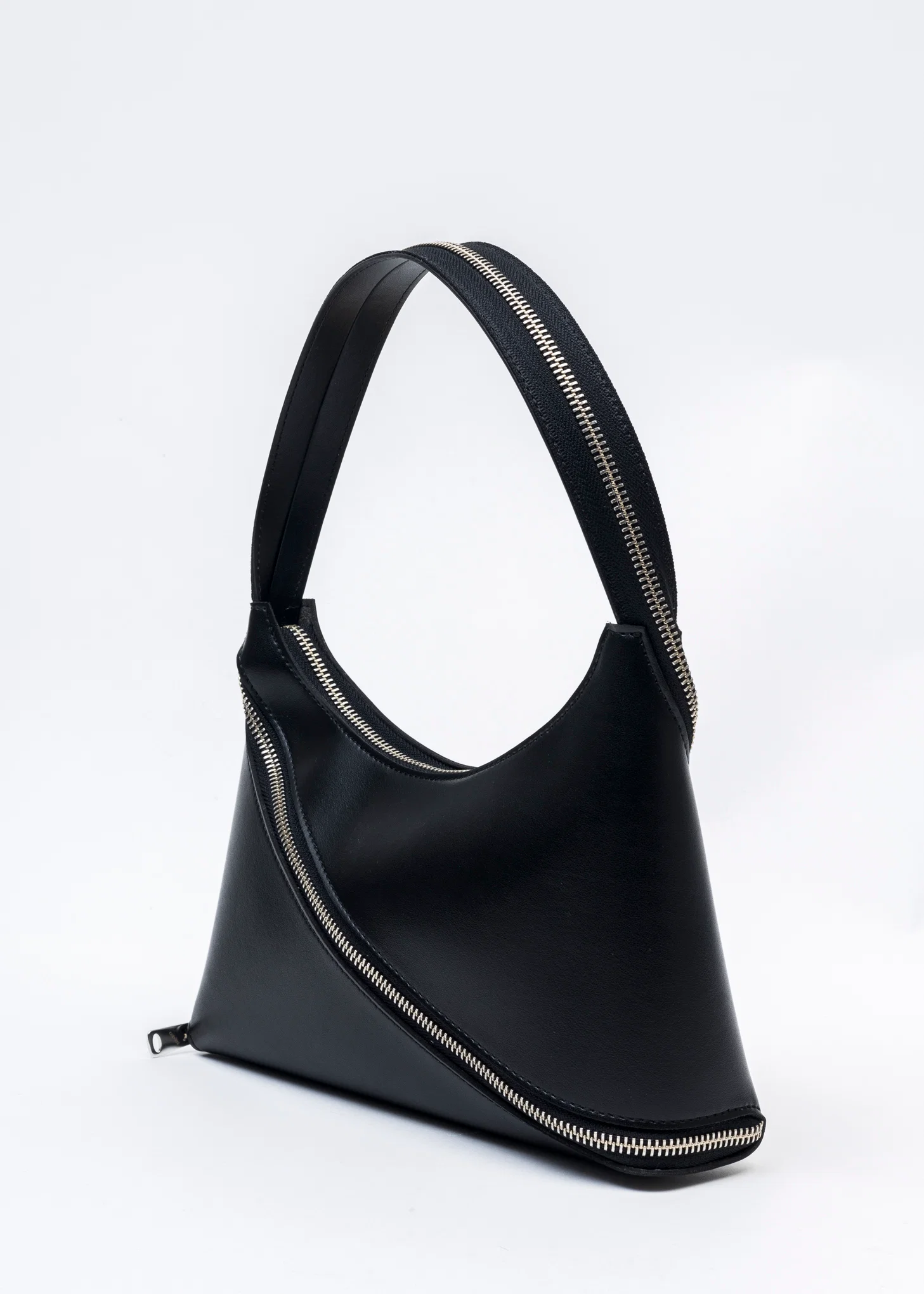 BLACK ZIP BAGUETTE BAG - Image 7
