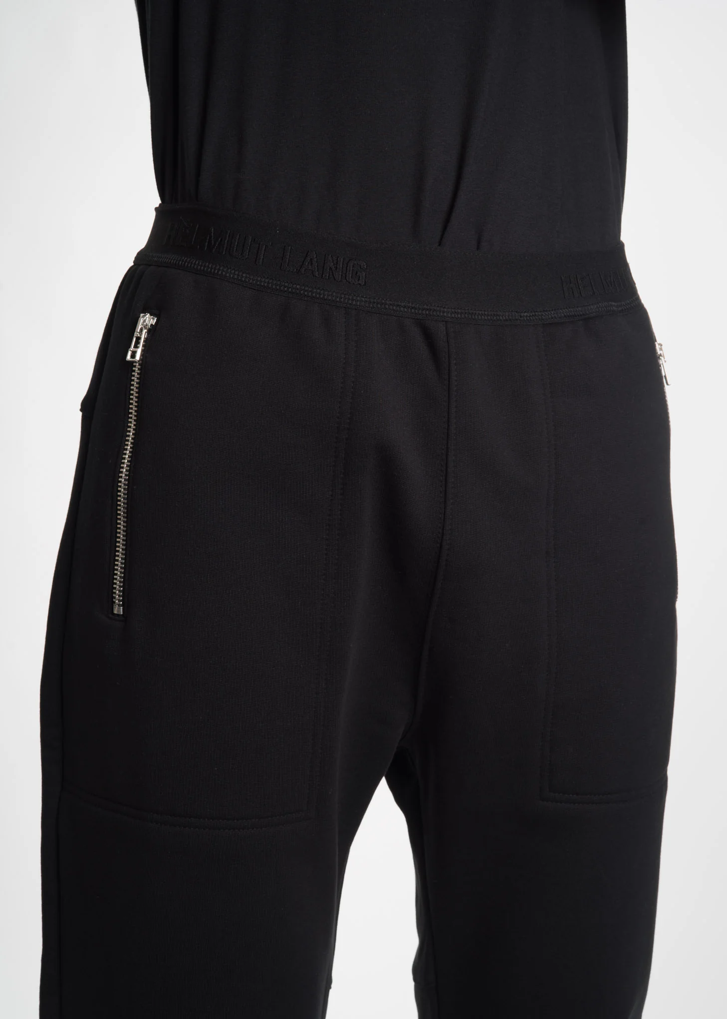 Black Zip Jogger