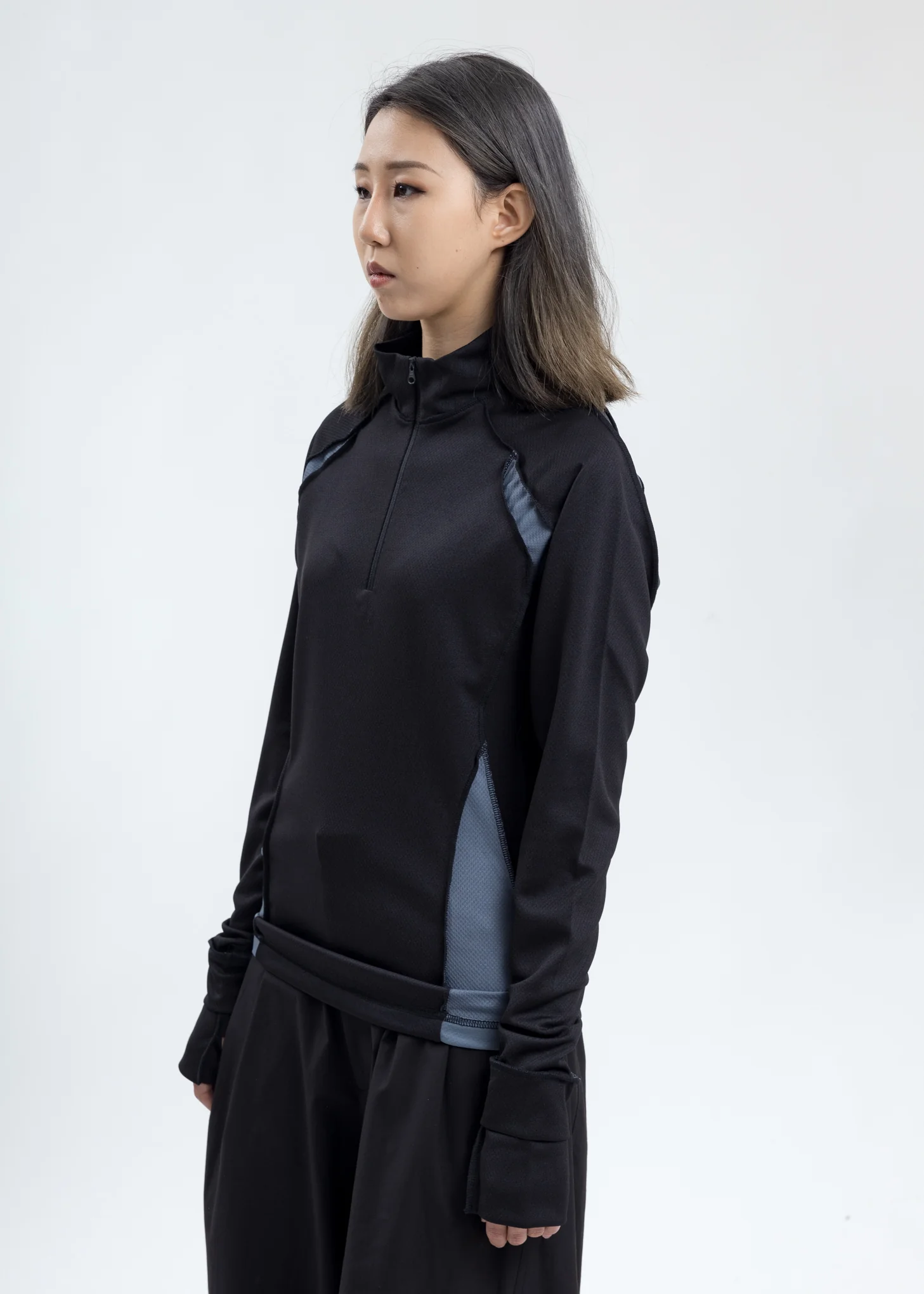 Black Zip Necktop - Image 2