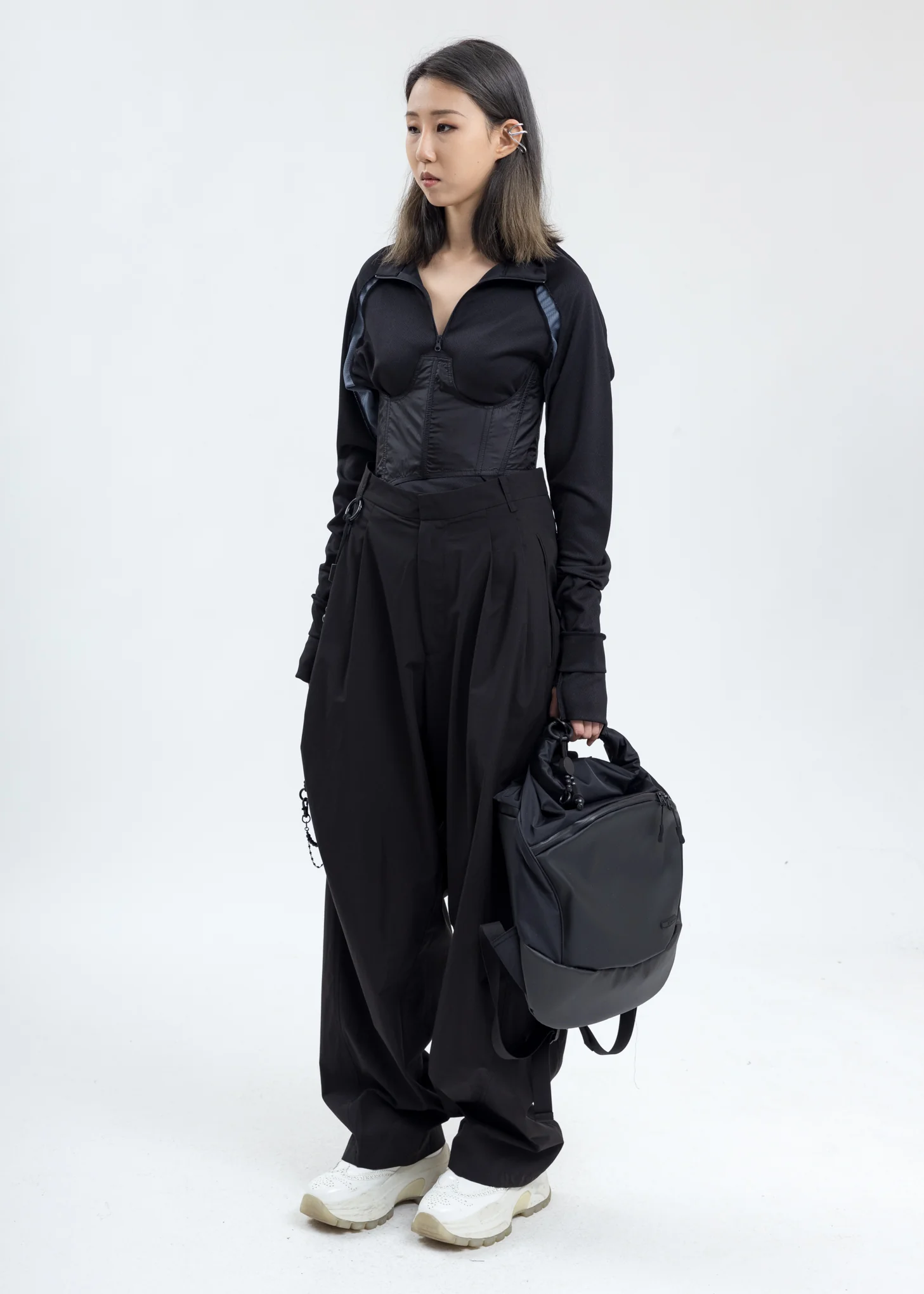 Black Zip Necktop - Image 6